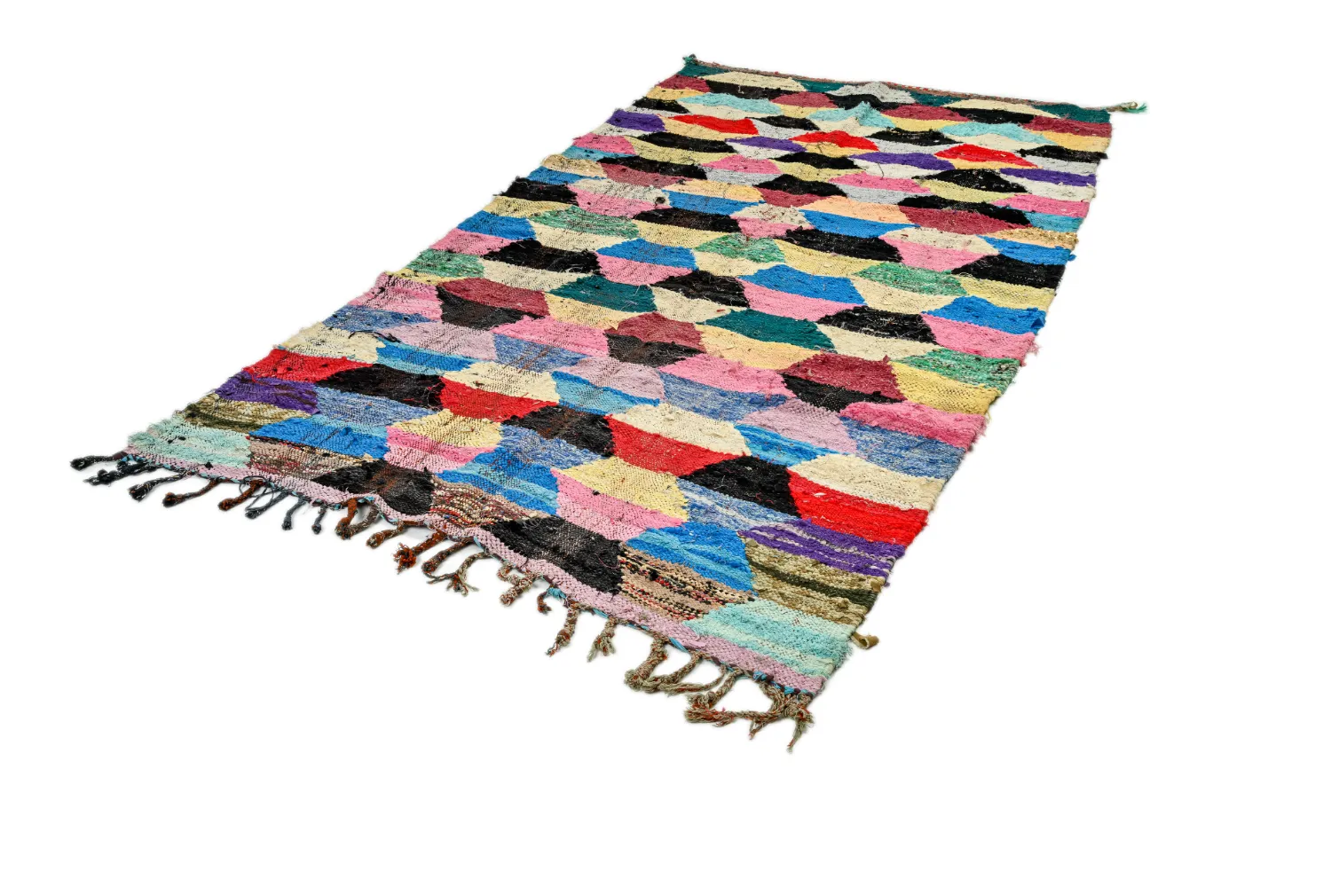 Tapete Berbere Marroquino Boucherouite 145 x 275 cm