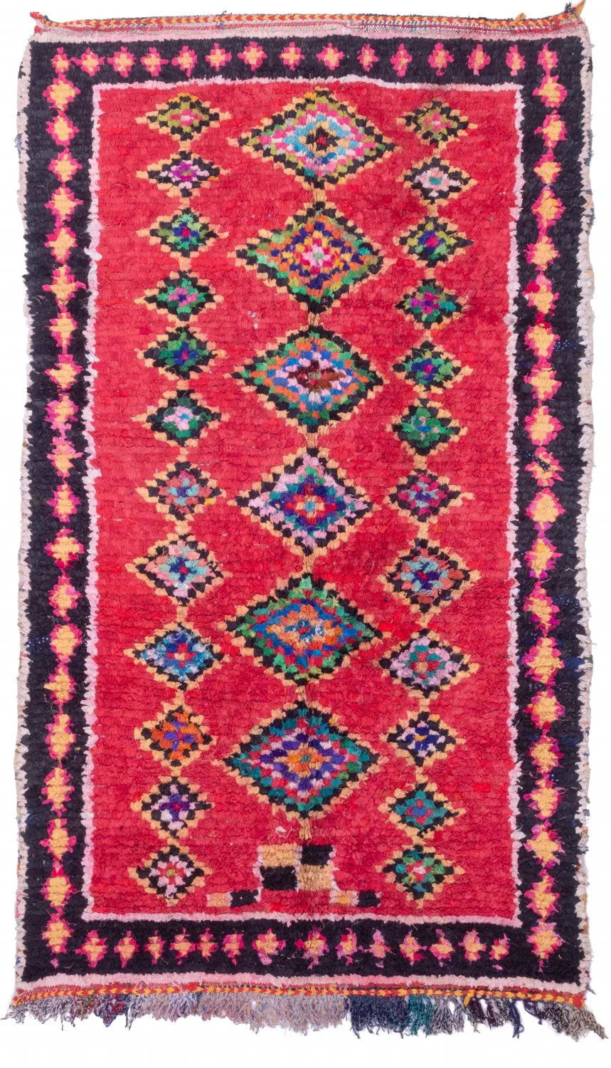 Tapete Berbere Marroquino Boucherouite 255 x 145 cm