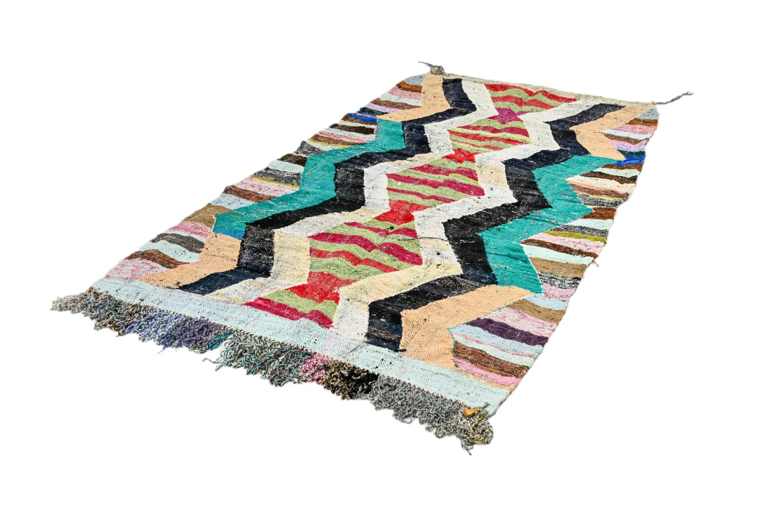 Tapete Berbere Marroquino Boucherouite 140 x 265 cm