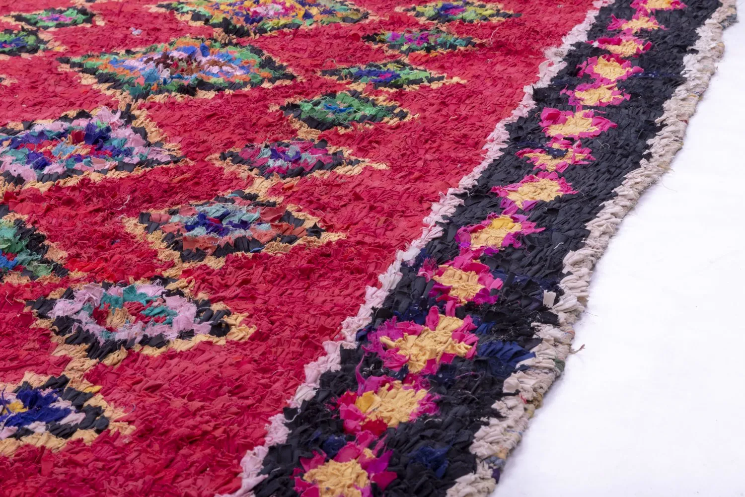 Tapete Berbere Marroquino Boucherouite 255 x 145 cm