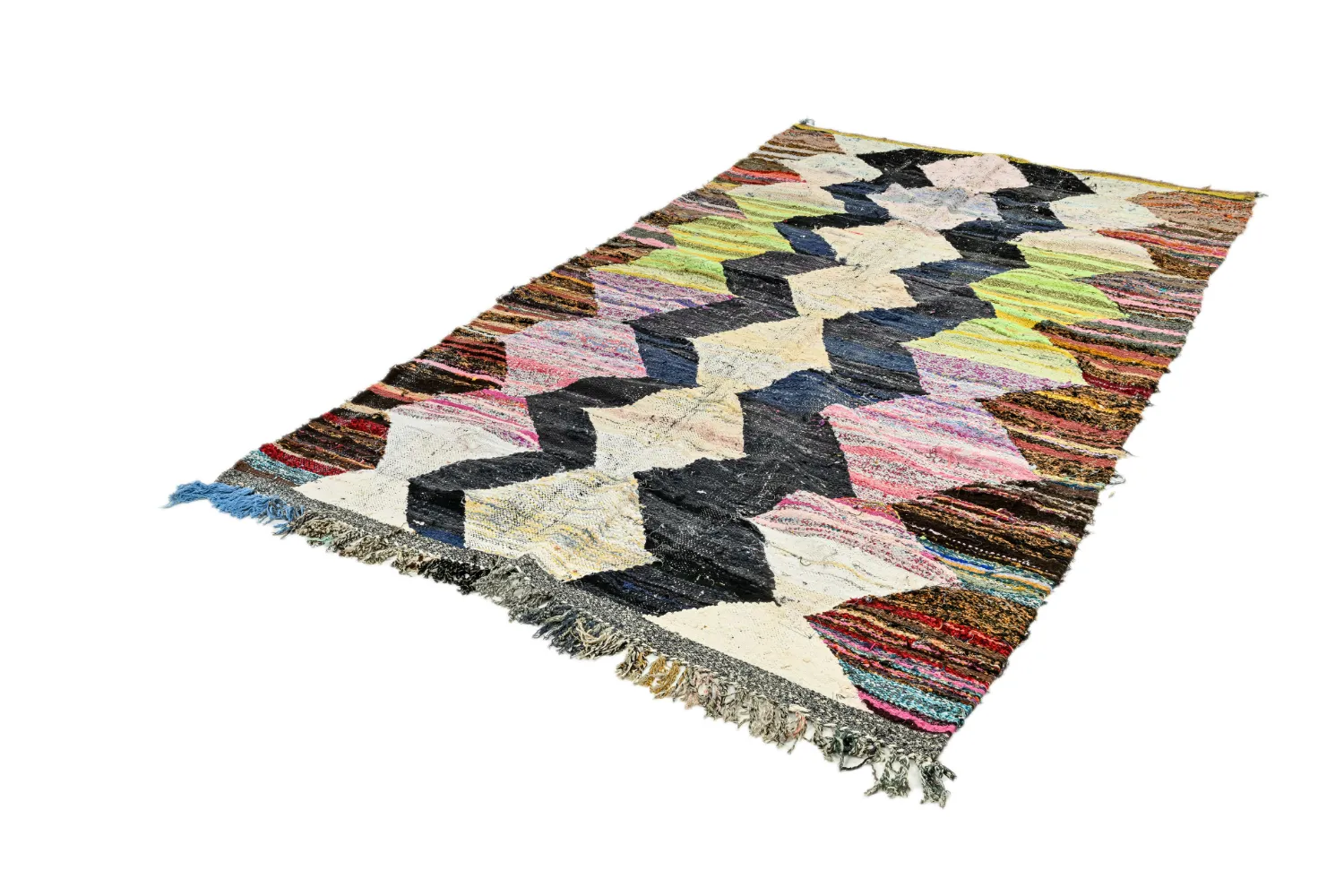 Tapete Berbere Marroquino Boucherouite 155 x 285 cm