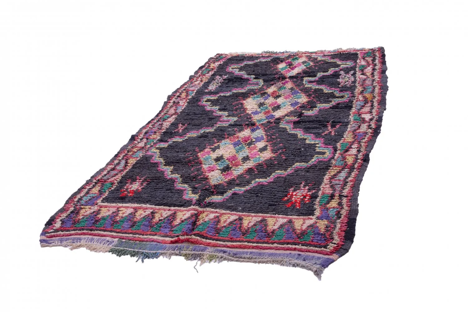 Tapete Berbere Marroquino Boucherouite 240 x 130 cm