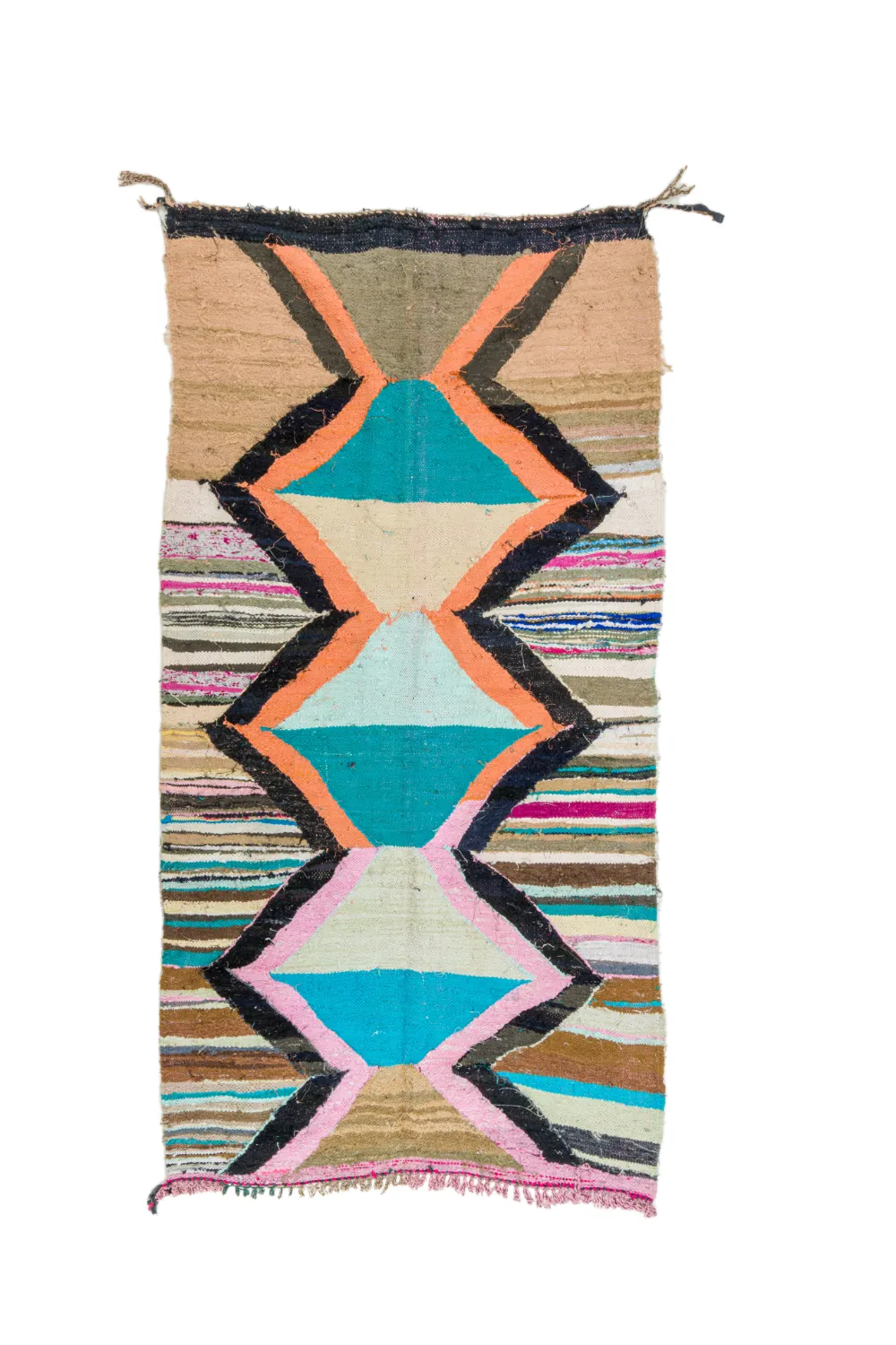 Tapete Berbere Marroquino Boucherouite 135 x 265 cm