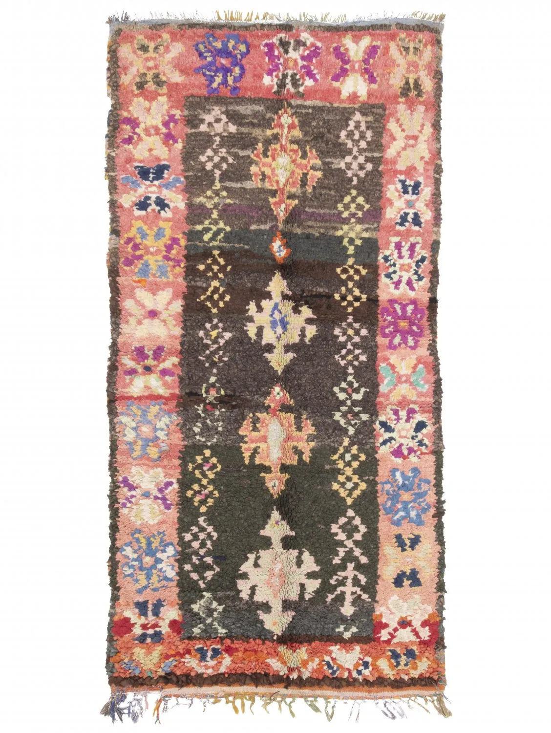Tapete Berbere Marroquino Boucherouite 205 x 95 cm