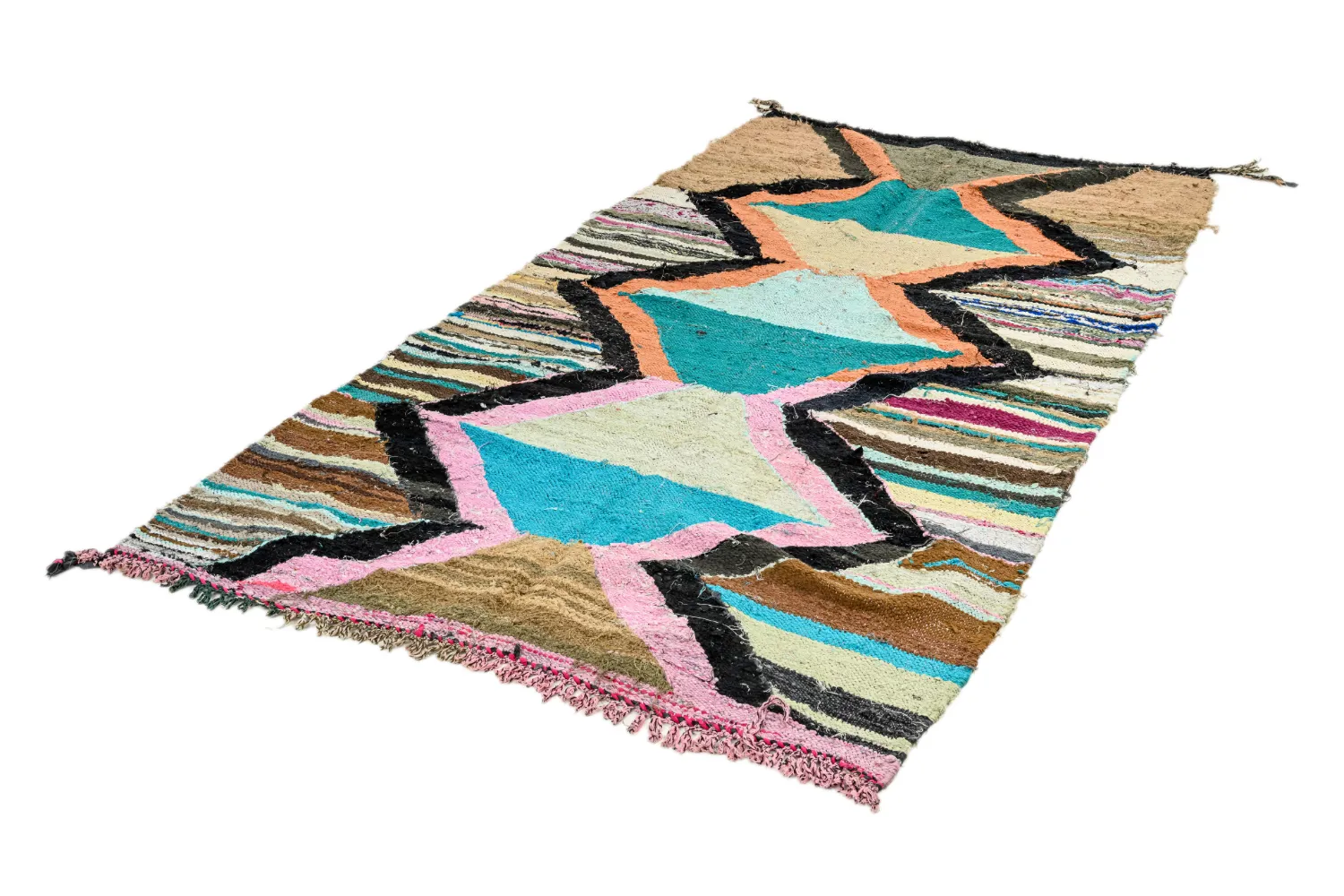 Tapete Berbere Marroquino Boucherouite 135 x 265 cm