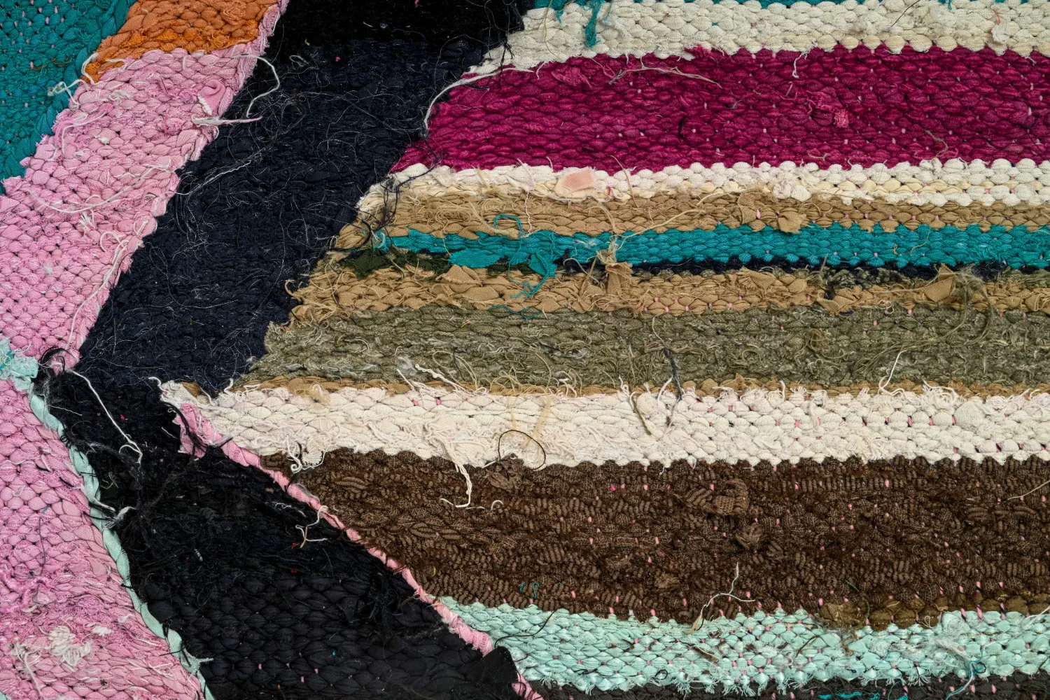 Tapete Berbere Marroquino Boucherouite 135 x 265 cm