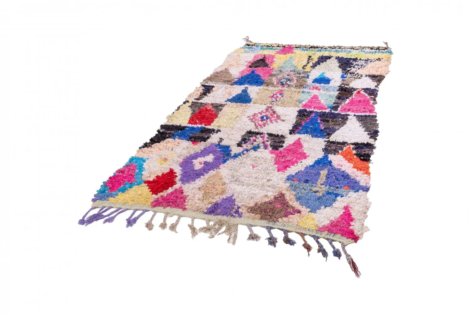 Tapete Berbere Marroquino Boucherouite 245 x 135 cm