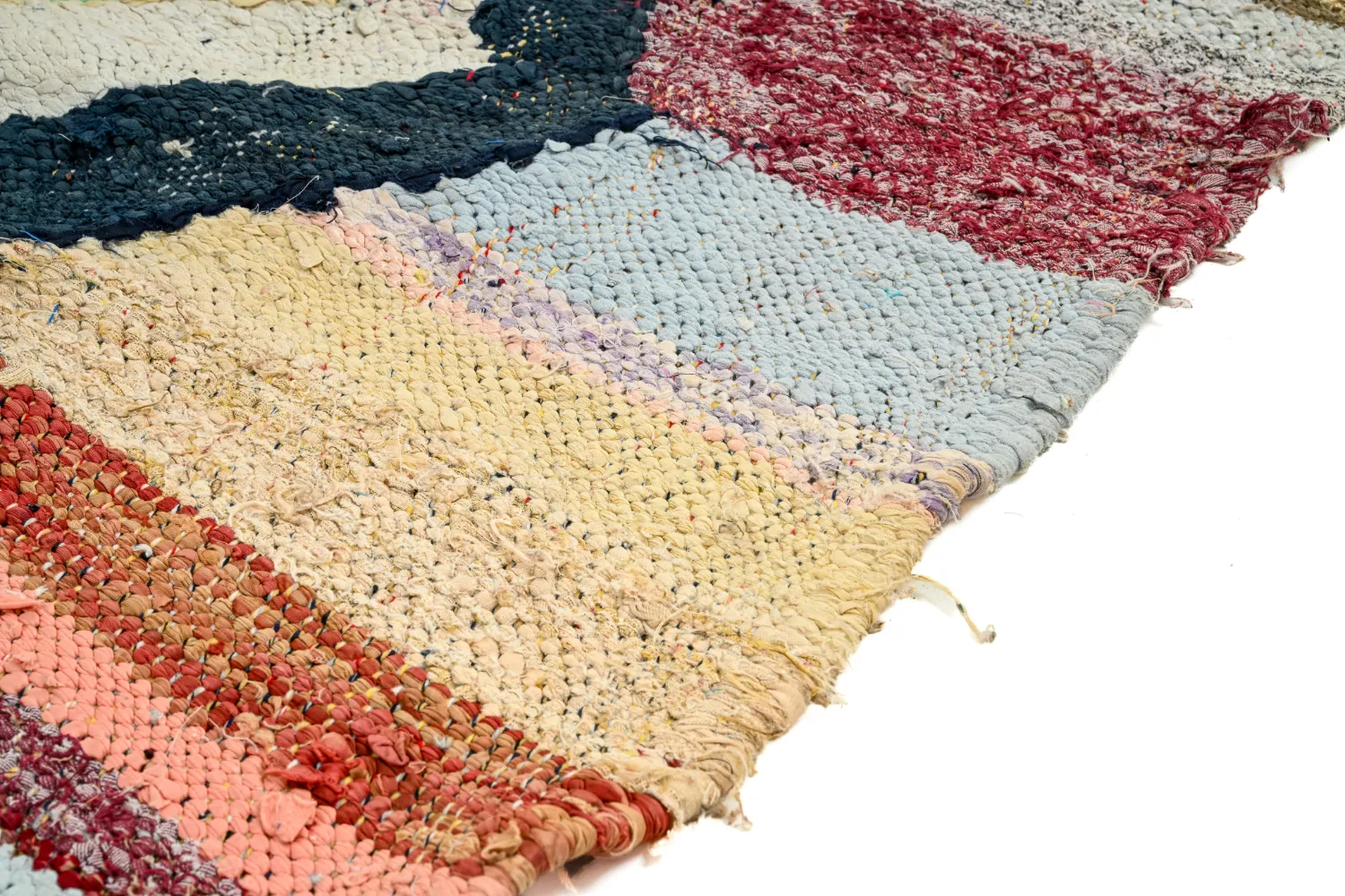 Tapete Berbere Marroquino Boucherouite 135 x 215 cm