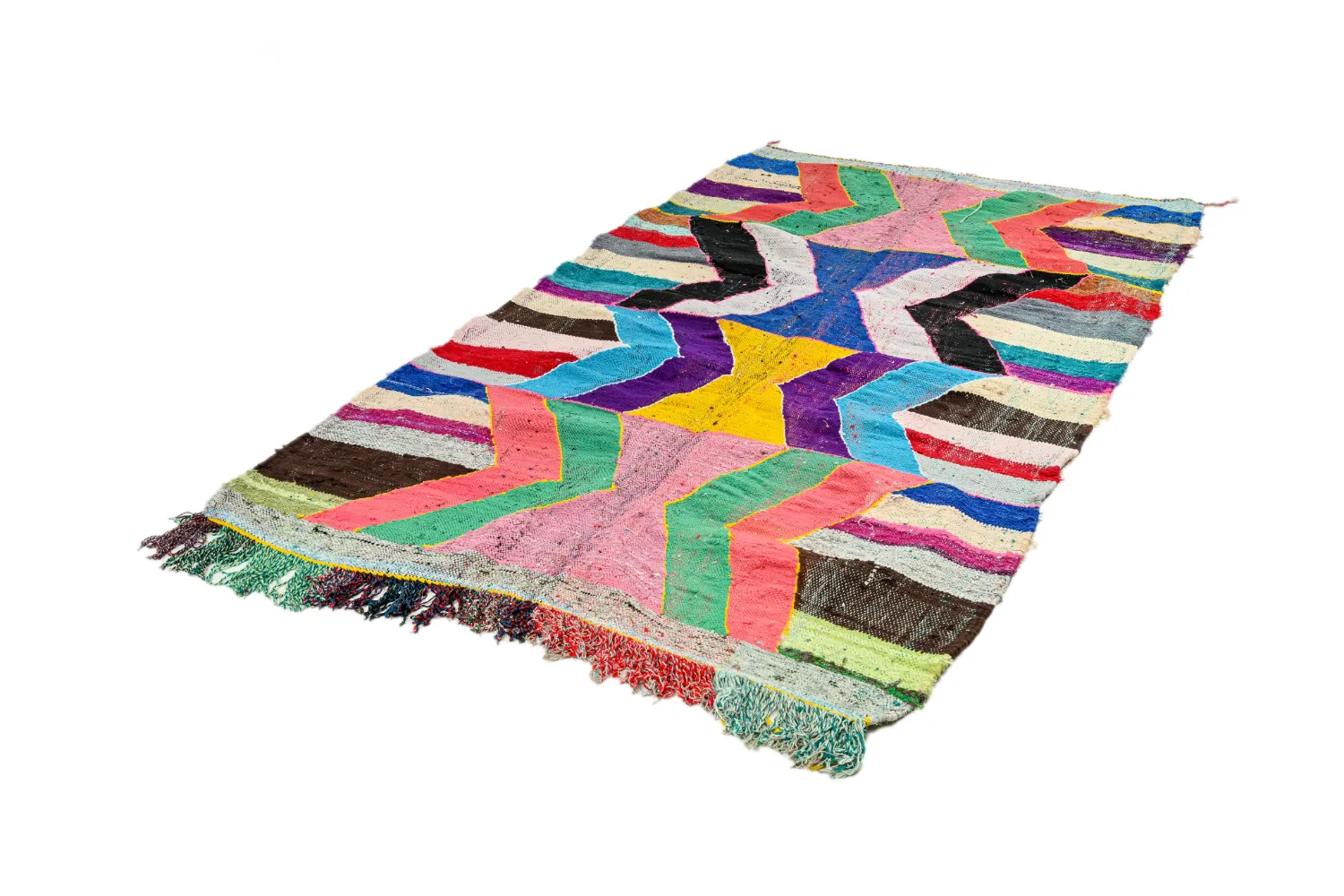 Tapete Berbere Marroquino Boucherouite 140 x 245 cm