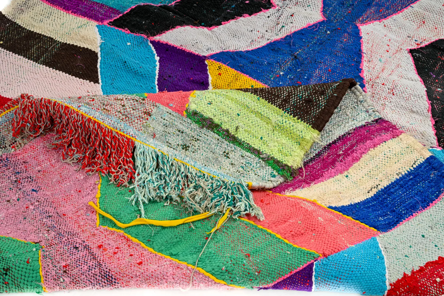 Tapete Berbere Marroquino Boucherouite 140 x 245 cm