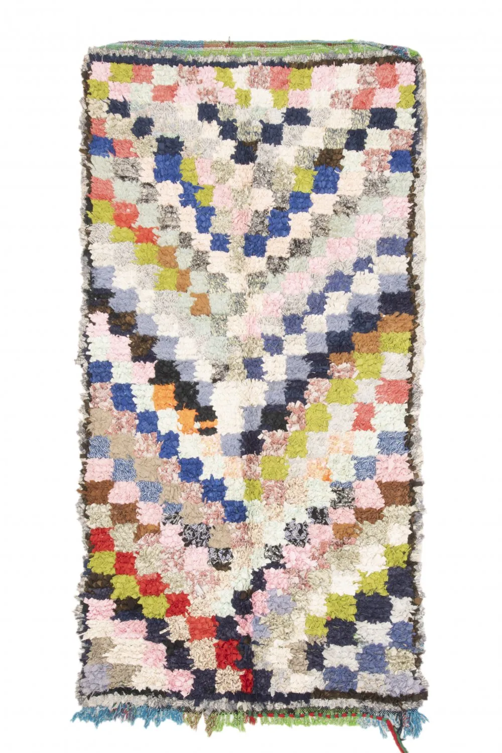 Tapete Berbere Marroquino Boucherouite 210 x 115 cm