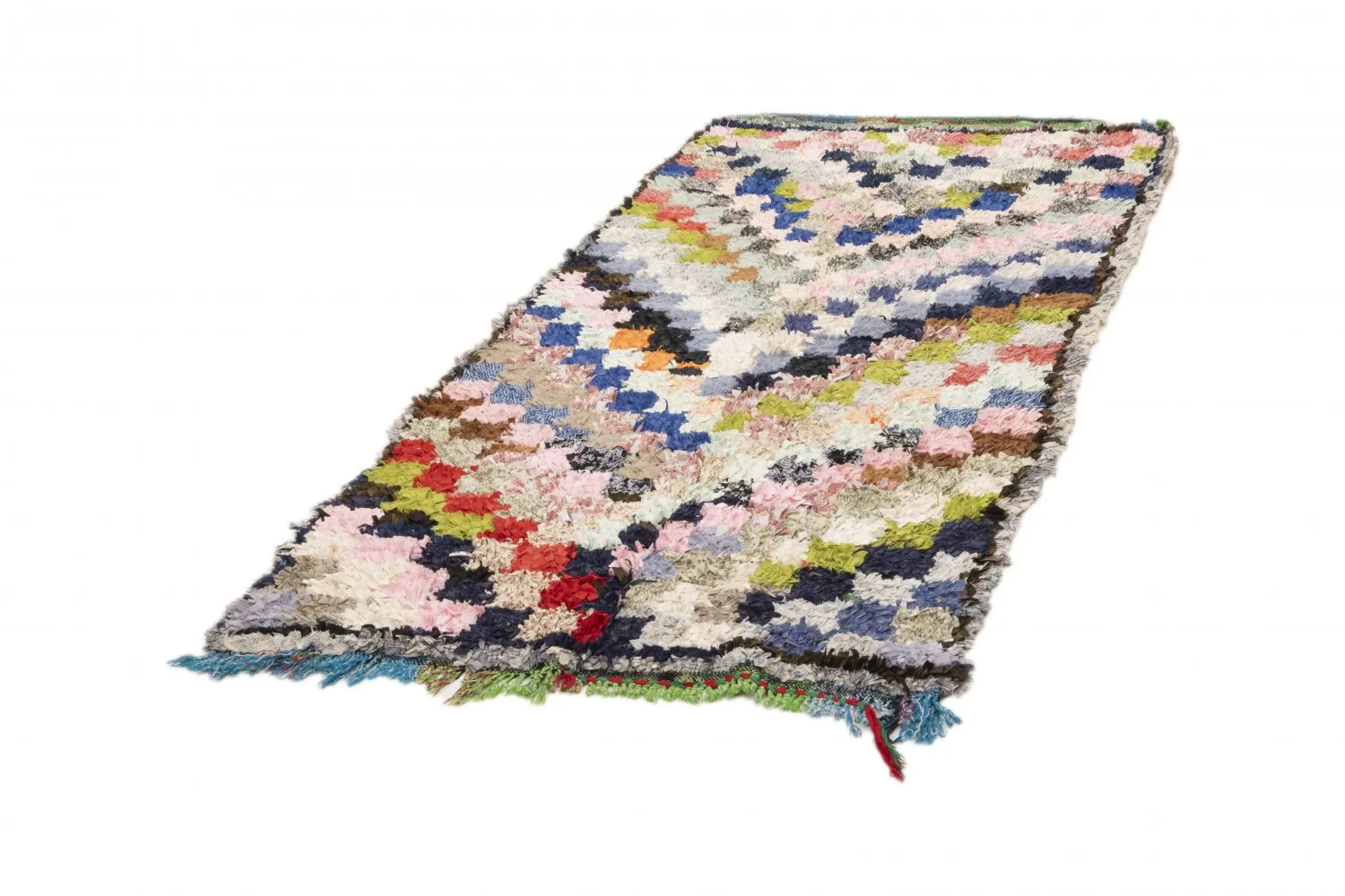 Tapete Berbere Marroquino Boucherouite 210 x 115 cm