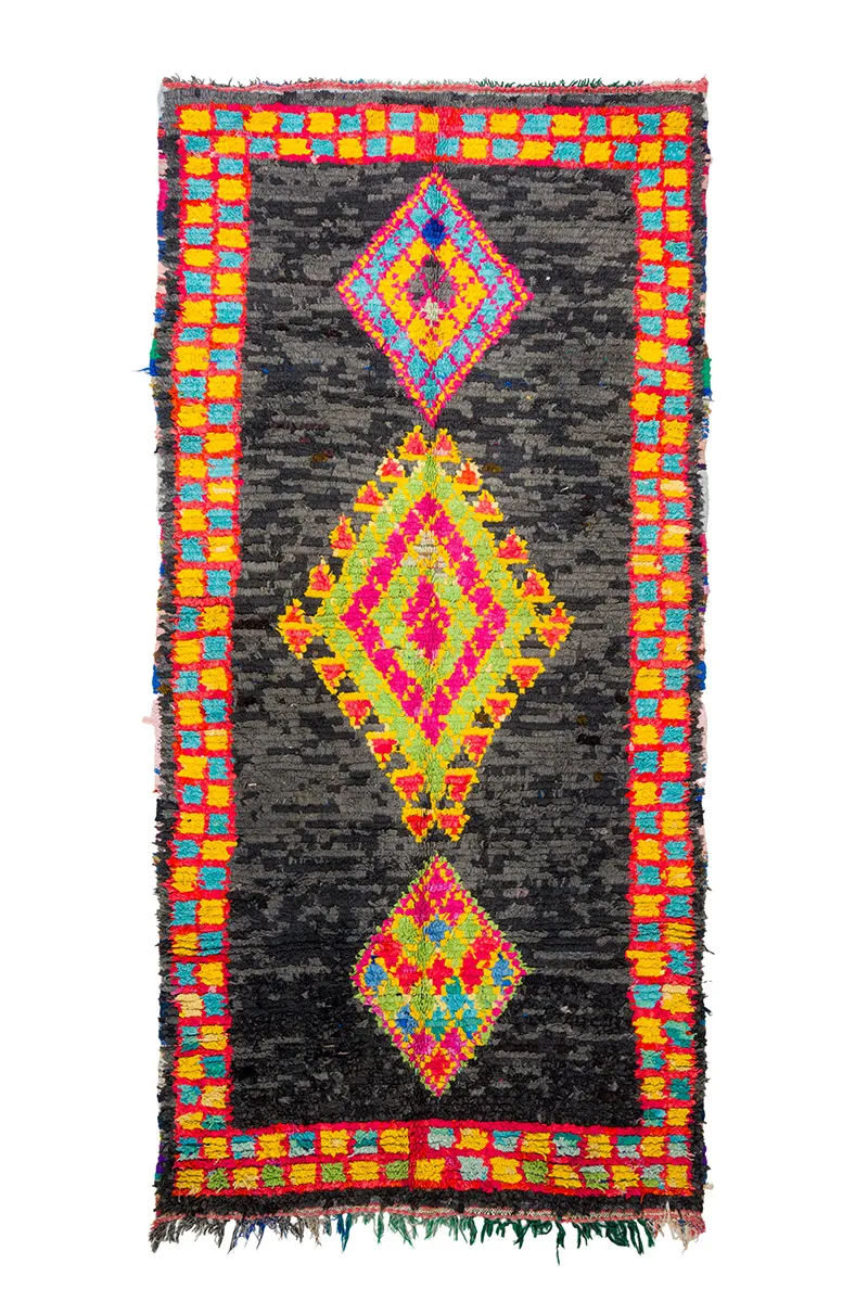 Tapete Berbere Marroquino Boucherouite 135 x 290 cm