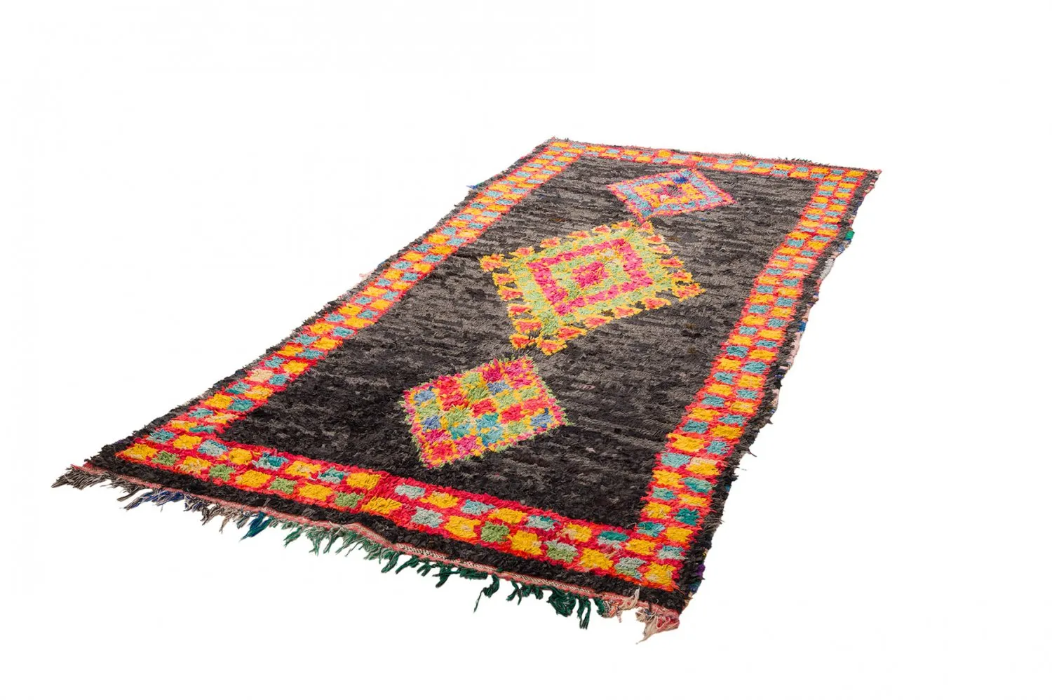 Tapete Berbere Marroquino Boucherouite 135 x 290 cm