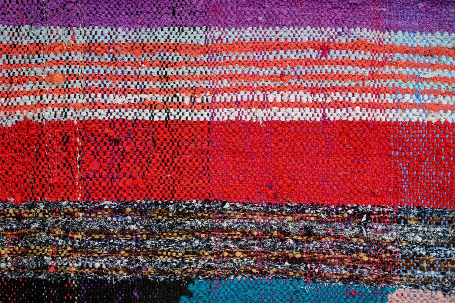 Tapete Berbere Marroquino Boucherouite 135 x 270 cm