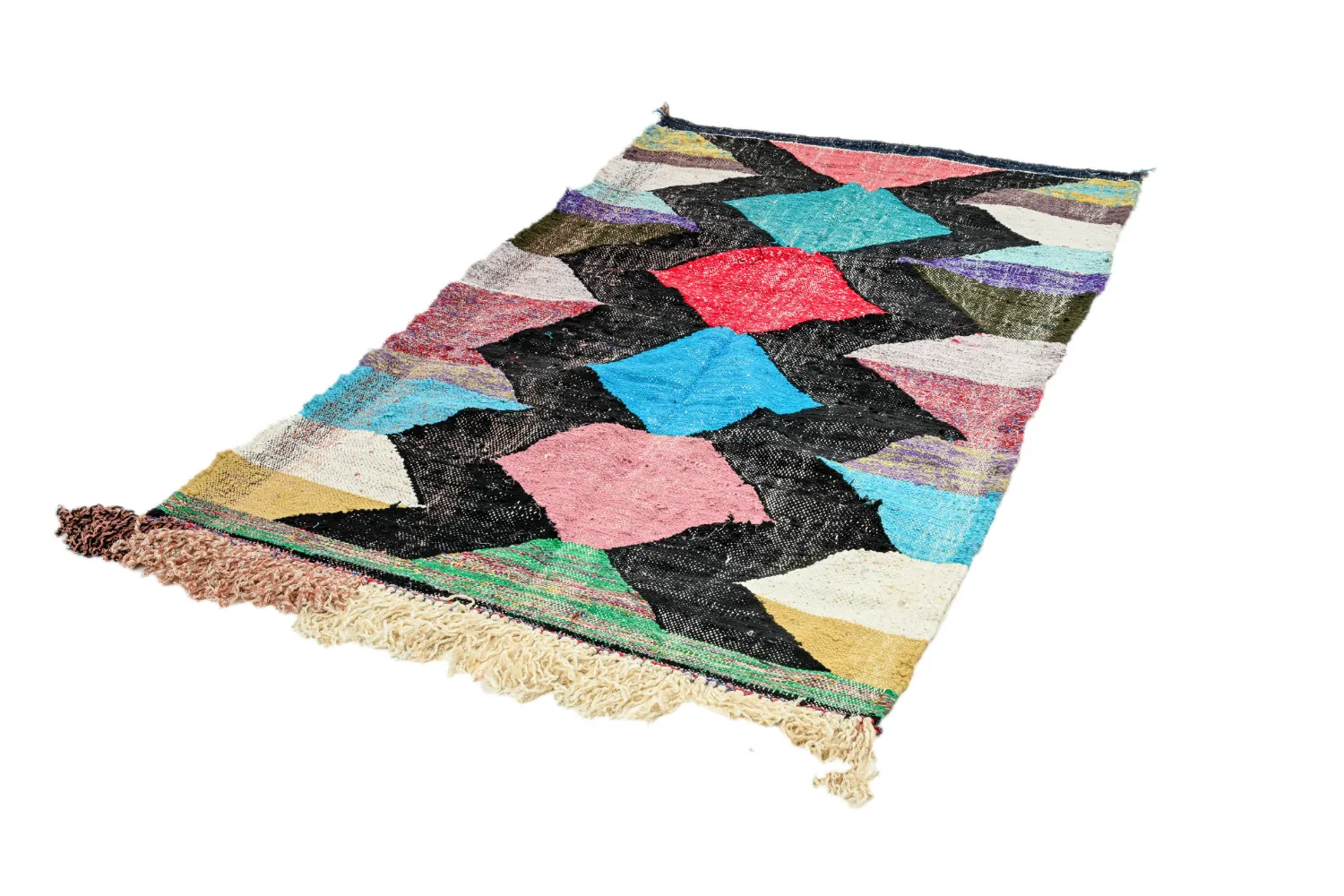 Tapete Berbere Marroquino Boucherouite 120 x 230 cm