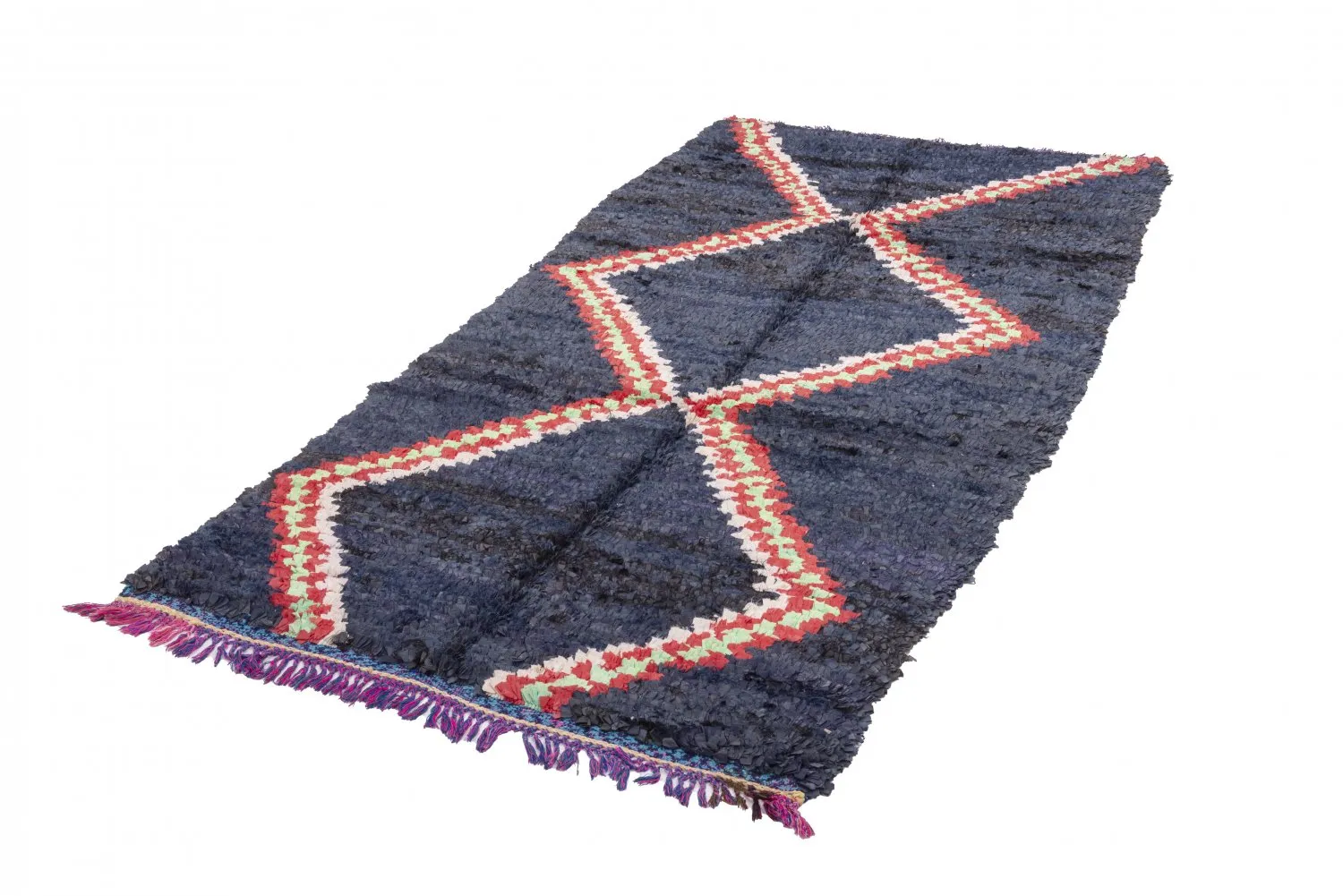 Tapete Berbere Marroquino Boucherouite 265 x 135 cm