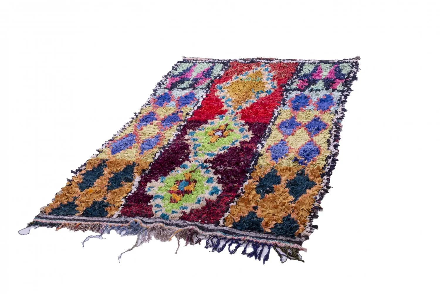 Tapete Berbere Marroquino Boucherouite 245 x 135 cm