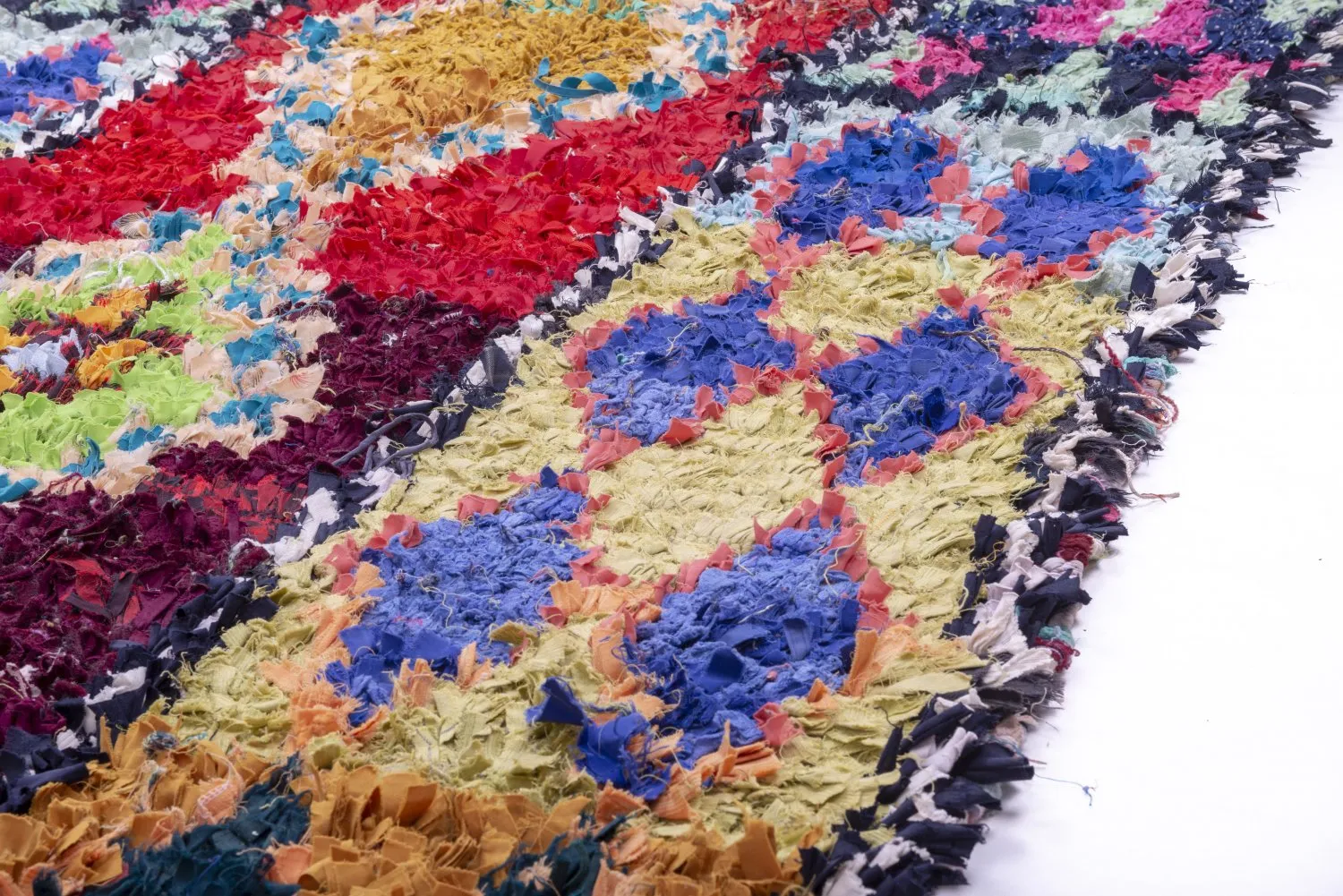 Tapete Berbere Marroquino Boucherouite 245 x 135 cm