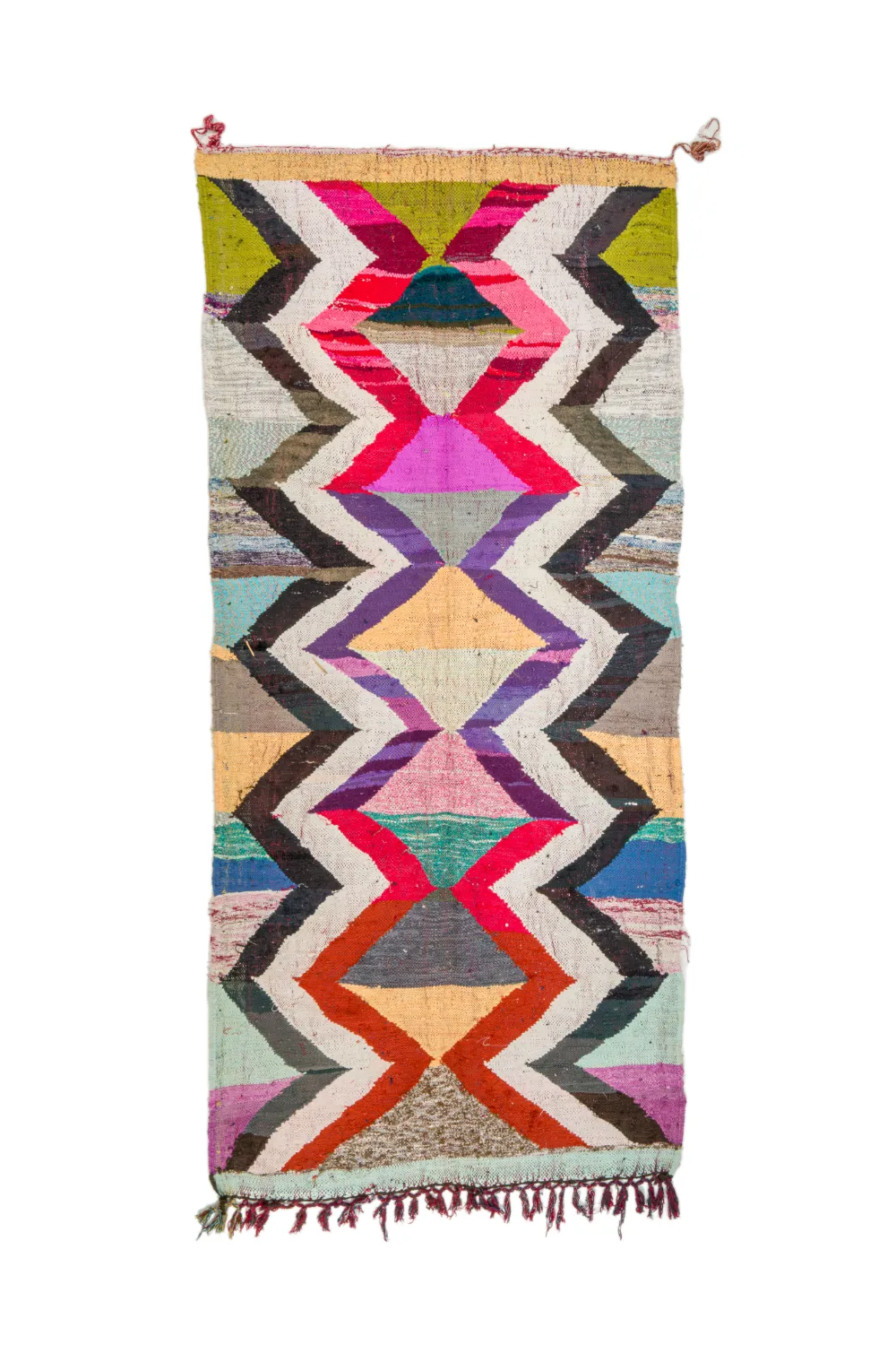 Tapete Berbere Marroquino Boucherouite 140 x 305 cm