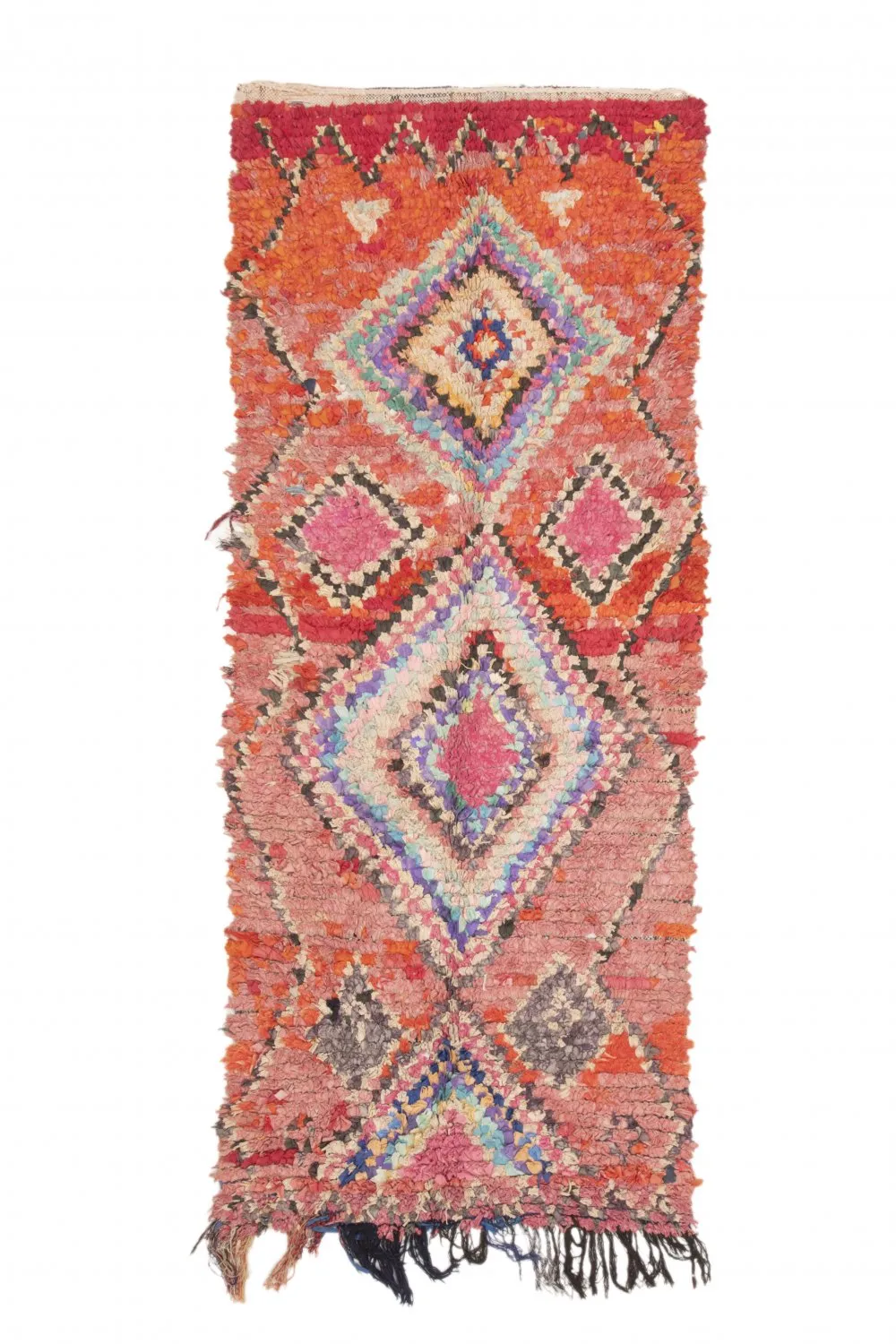 Tapete Berbere Marroquino Boucherouite 245 x 105 cm