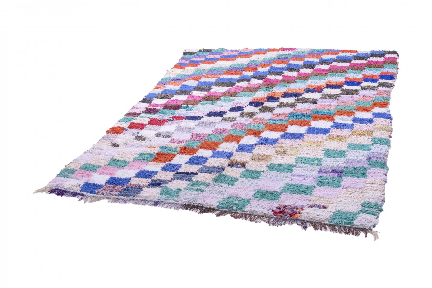 Tapete Berbere Marroquino Boucherouite 175 x 155 cm