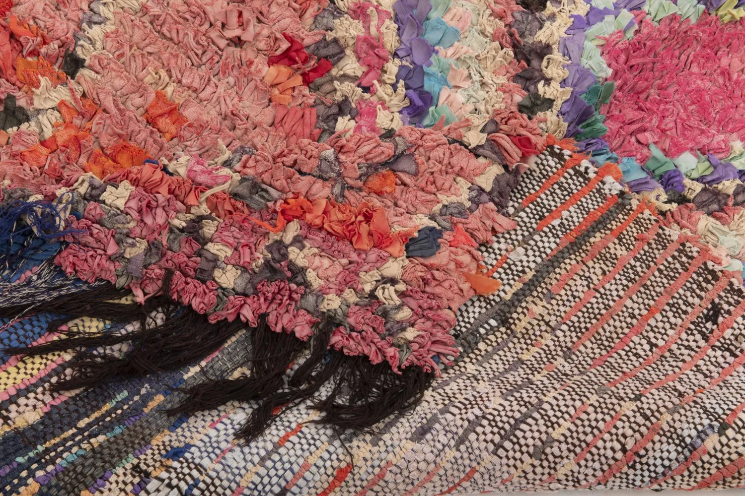 Tapete Berbere Marroquino Boucherouite 245 x 105 cm