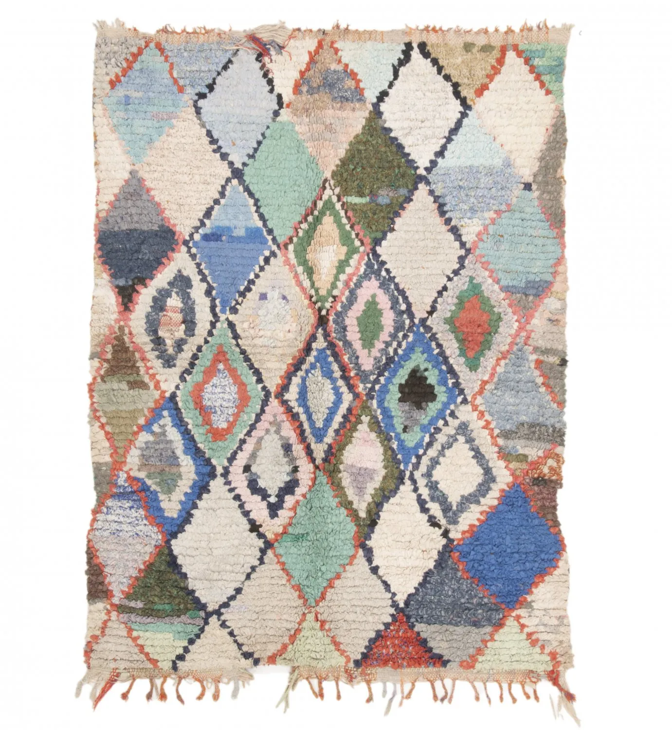 Tapete Berbere Marroquino Boucherouite 230 x 130 cm