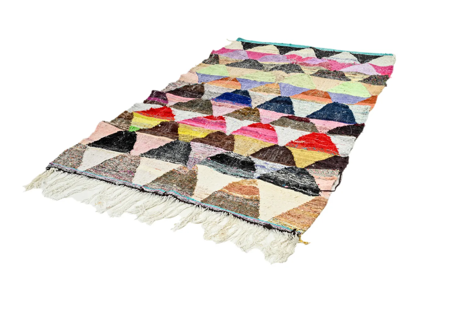 Tapete Berbere Marroquino Boucherouite 145 x 270 cm