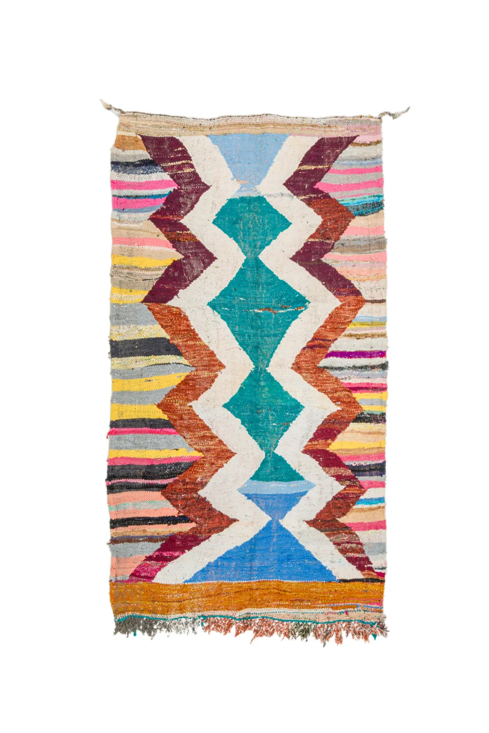 Tapete Berbere Marroquino Boucherouite 125 x 225 cm