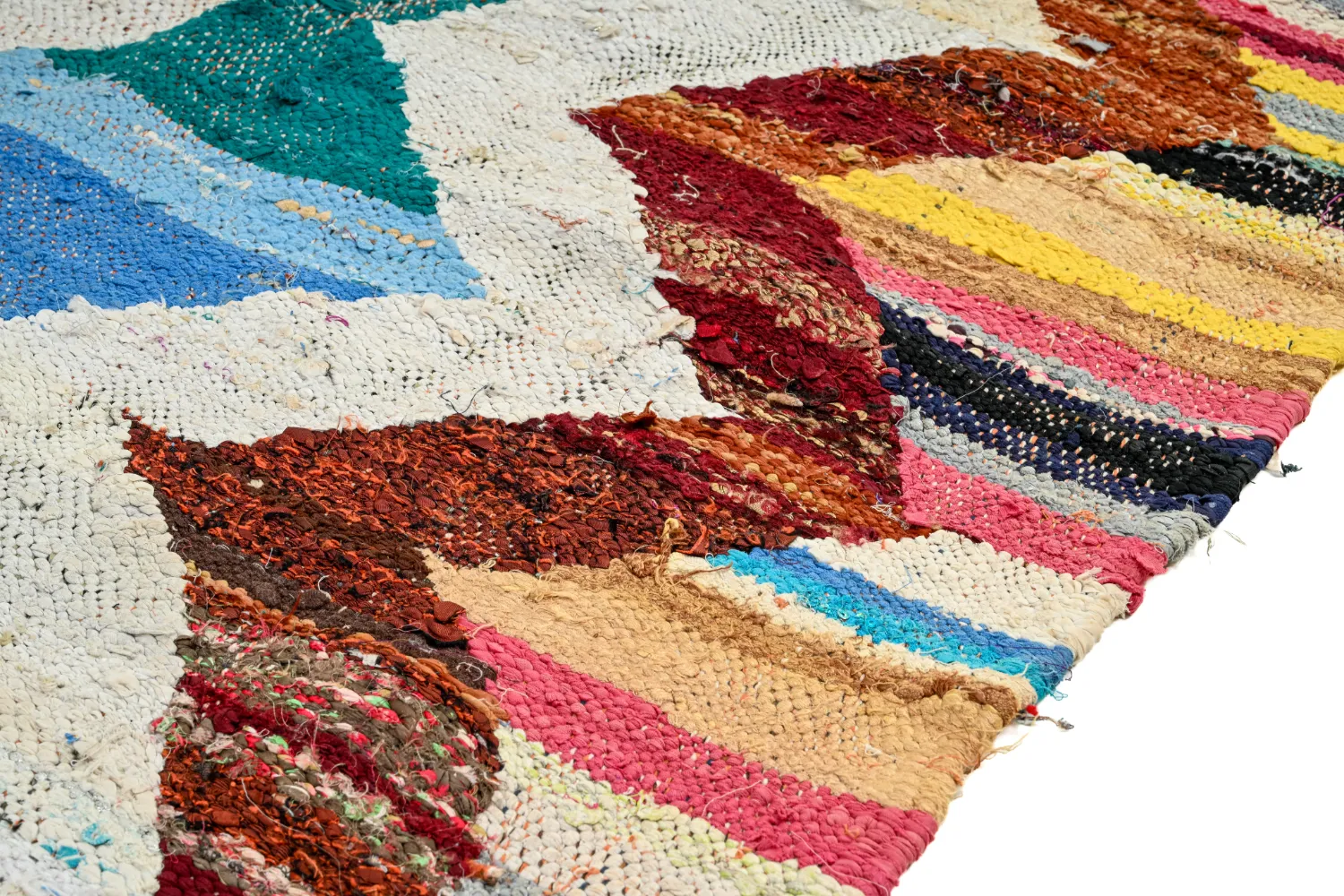 Tapete Berbere Marroquino Boucherouite 125 x 225 cm