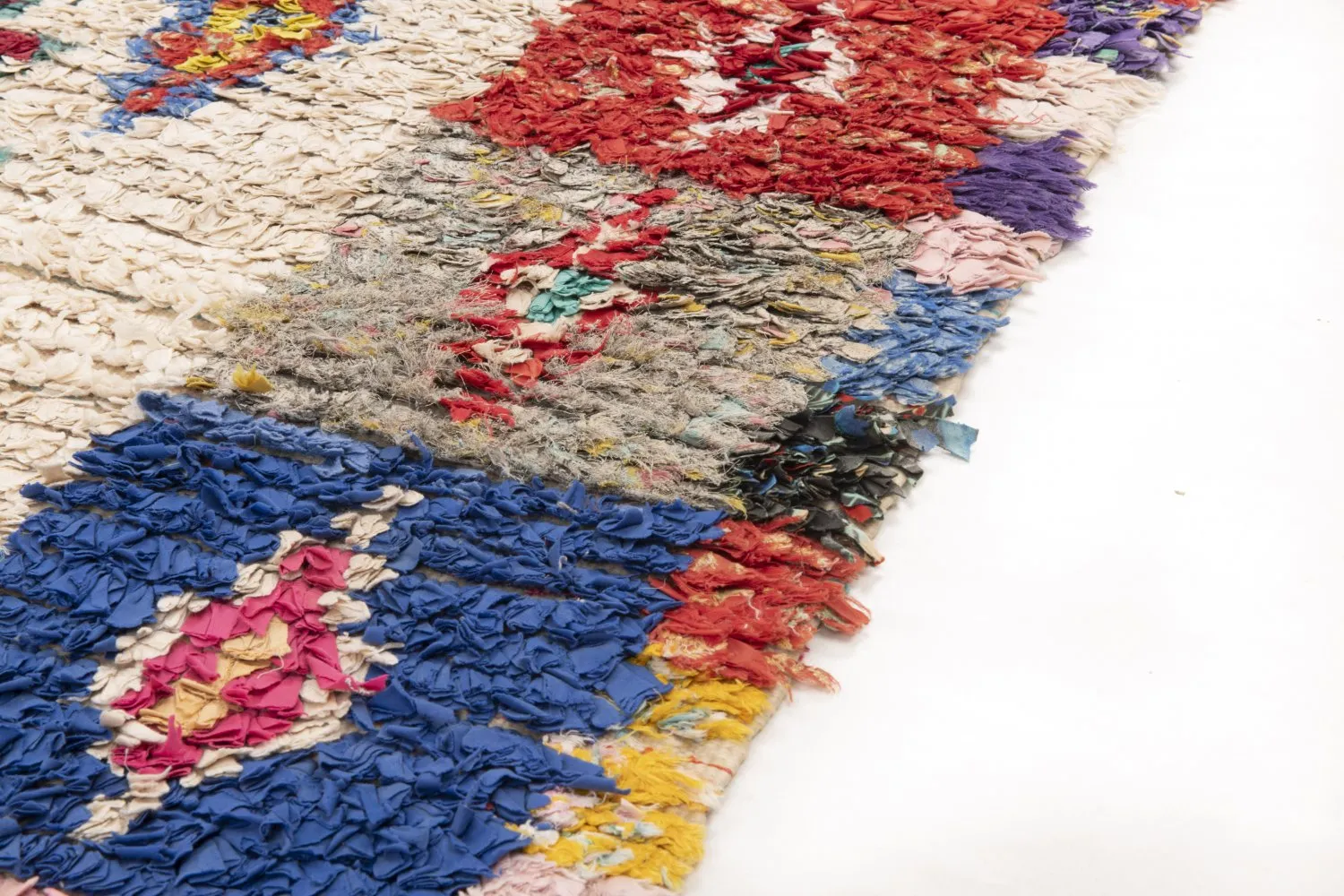 Tapete Berbere Marroquino Boucherouite 155 x 120 cm