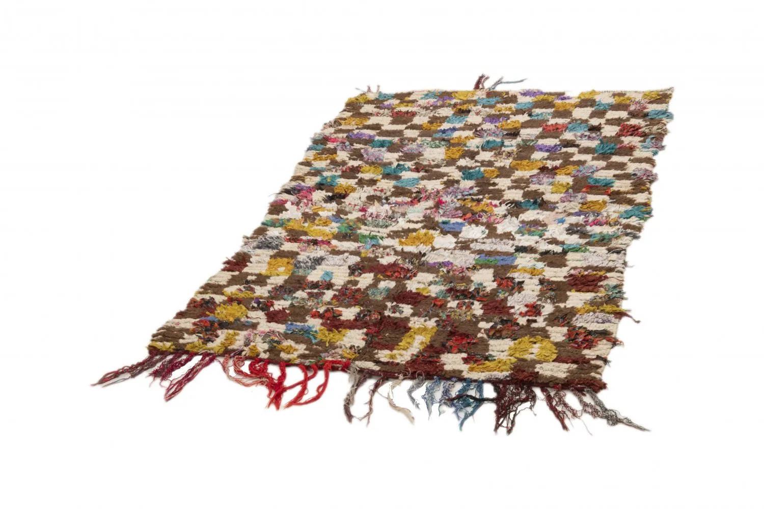 Tapete Berbere Marroquino Boucherouite 215 x 130 cm