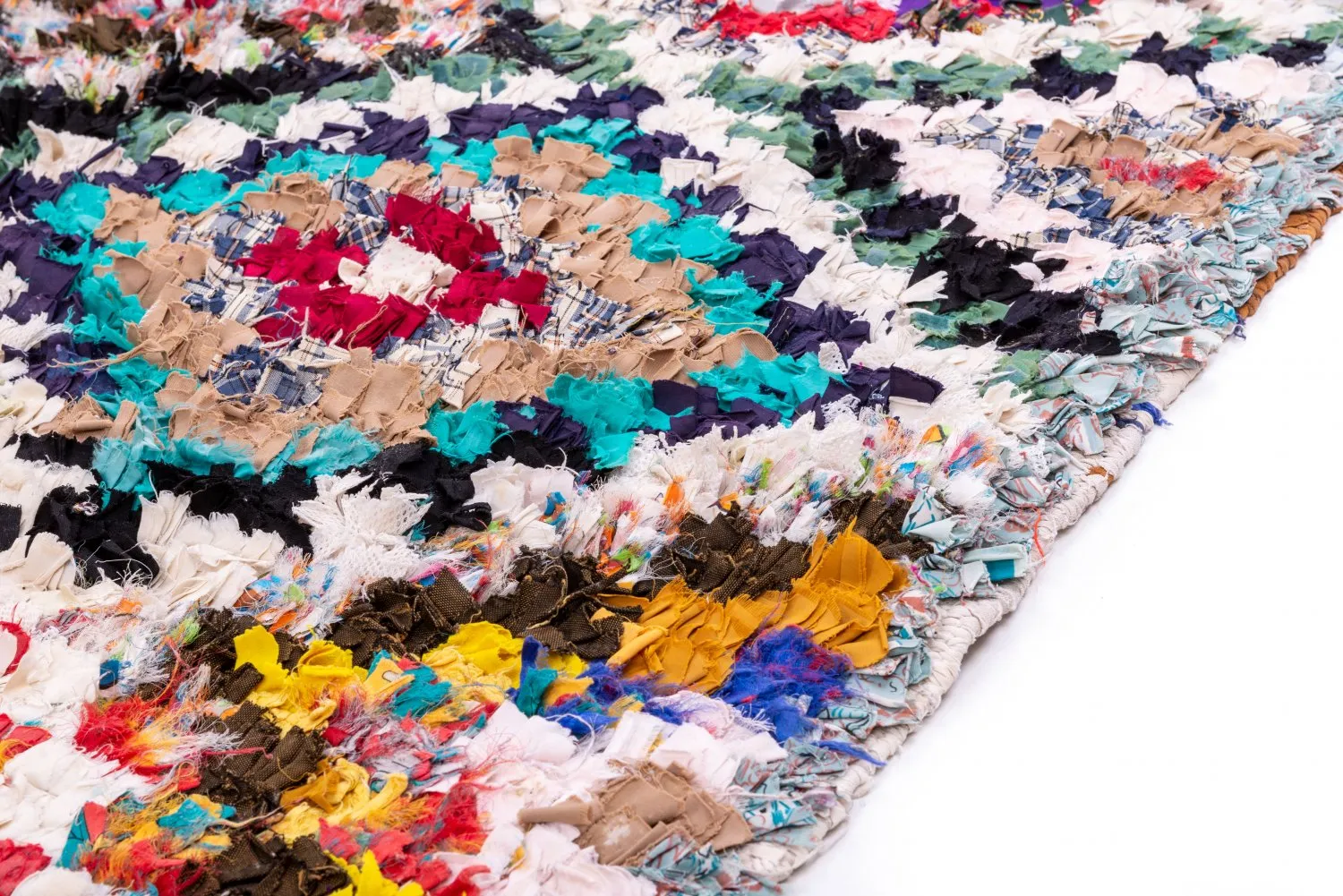 Tapete Berbere Marroquino Boucherouite 235 x 130 cm