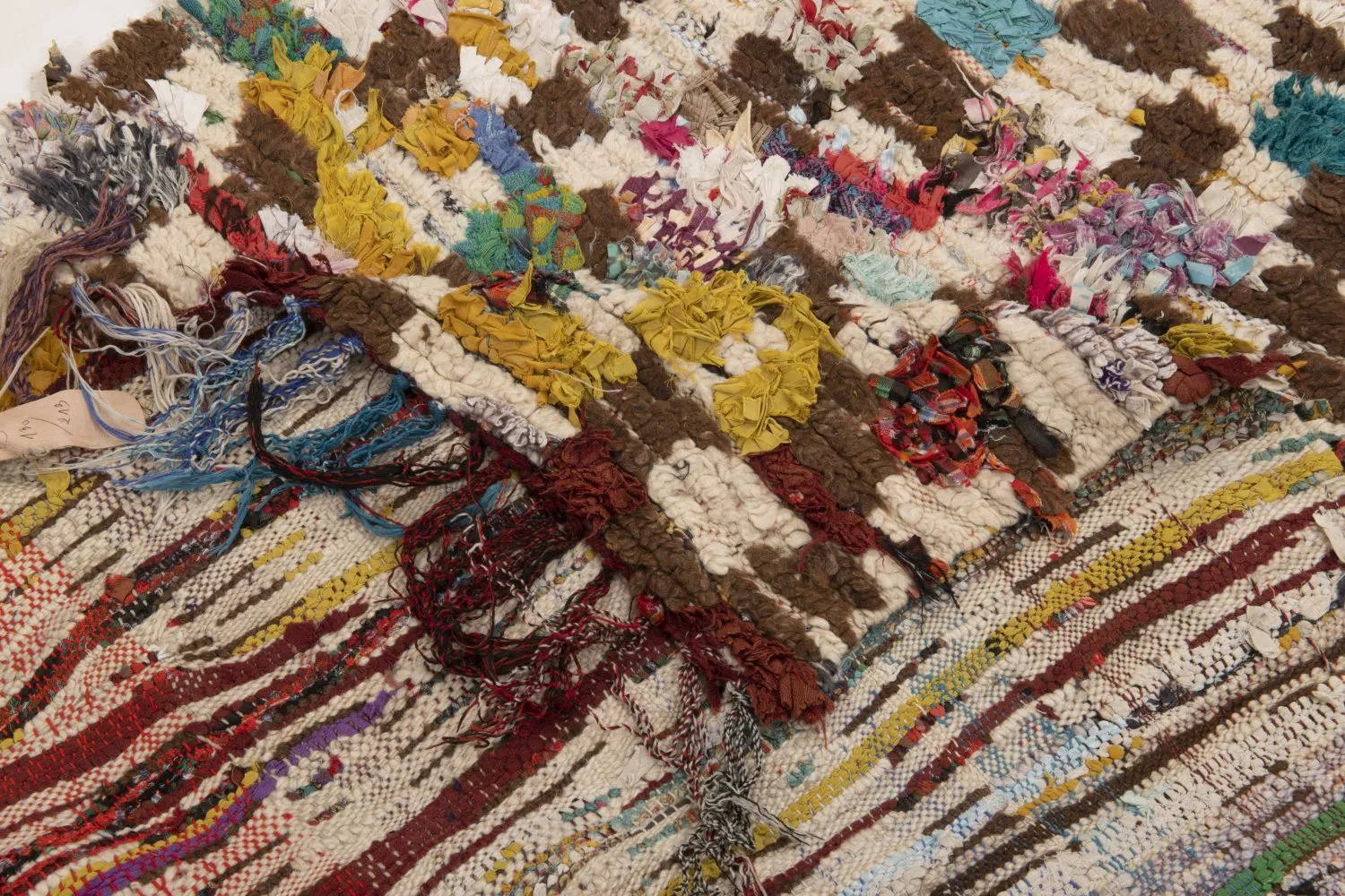 Tapete Berbere Marroquino Boucherouite 215 x 130 cm