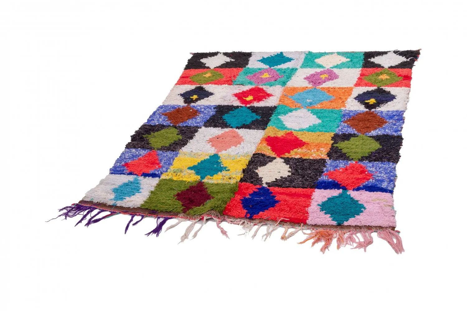 Tapete Berbere Marroquino Boucherouite 200 x 140 cm