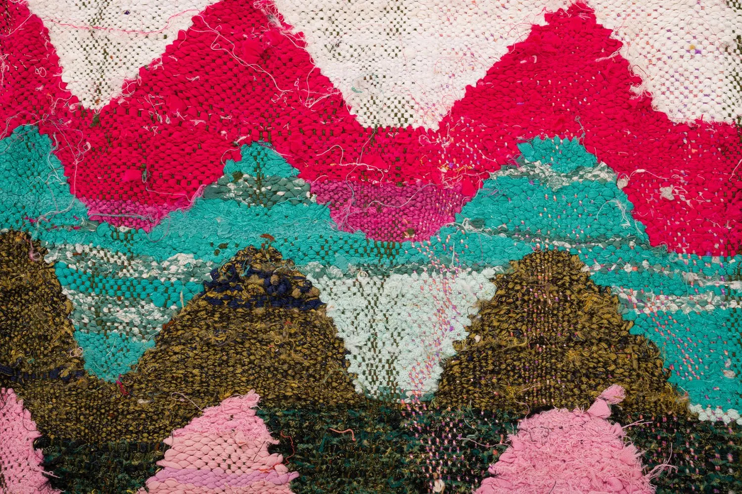 Tapete Berbere Marroquino Boucherouite 165 x 305 cm