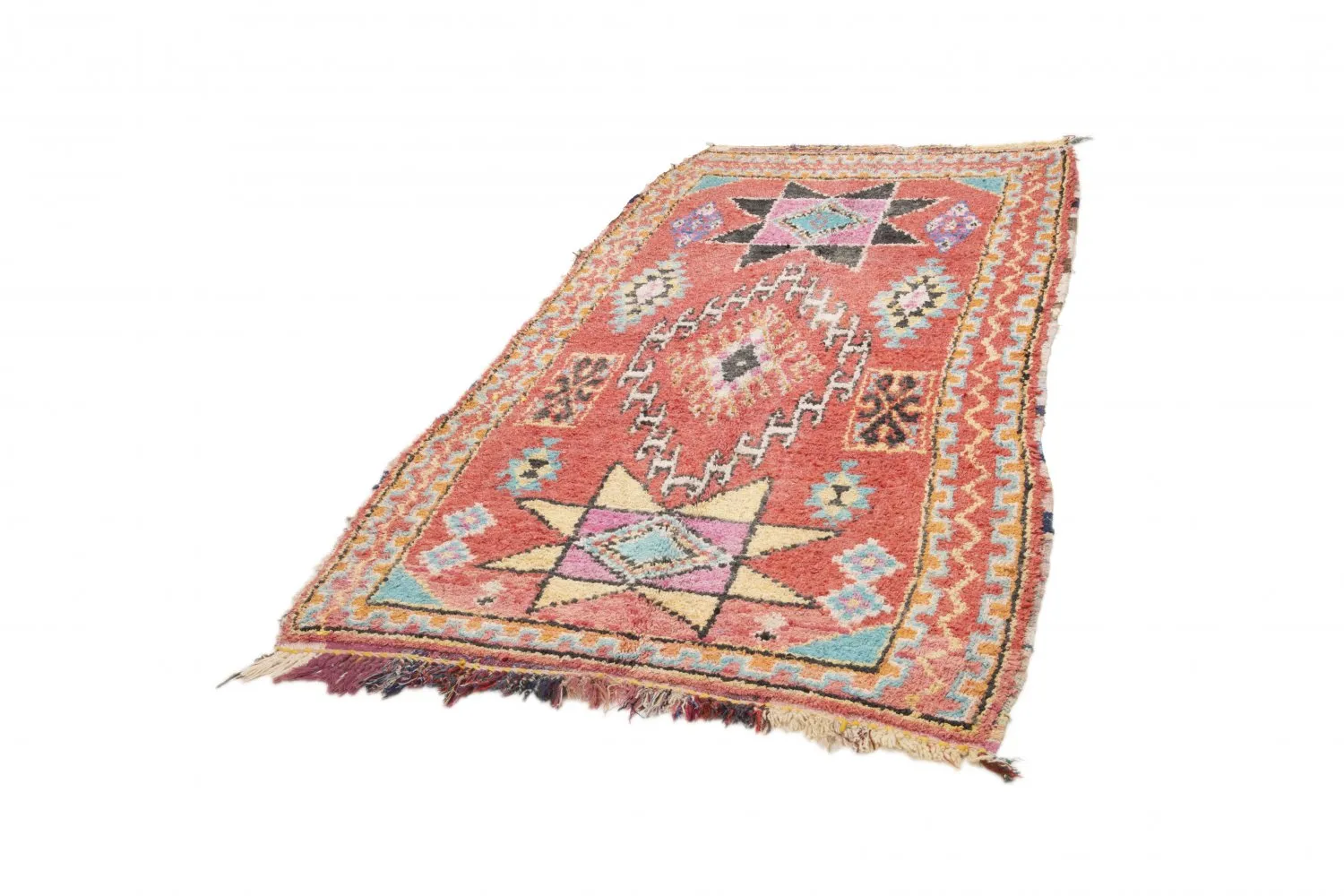 Tapete Berbere Marroquino Boucherouite 275 x 130 cm