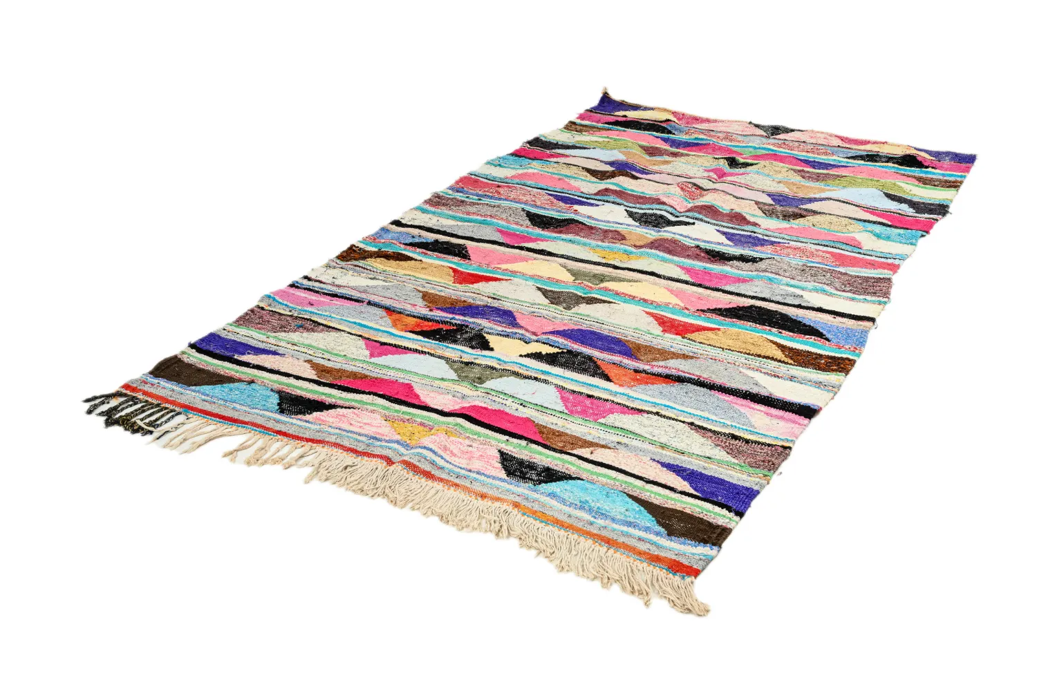 Tapete Berbere Marroquino Boucherouite 145 x 250 cm