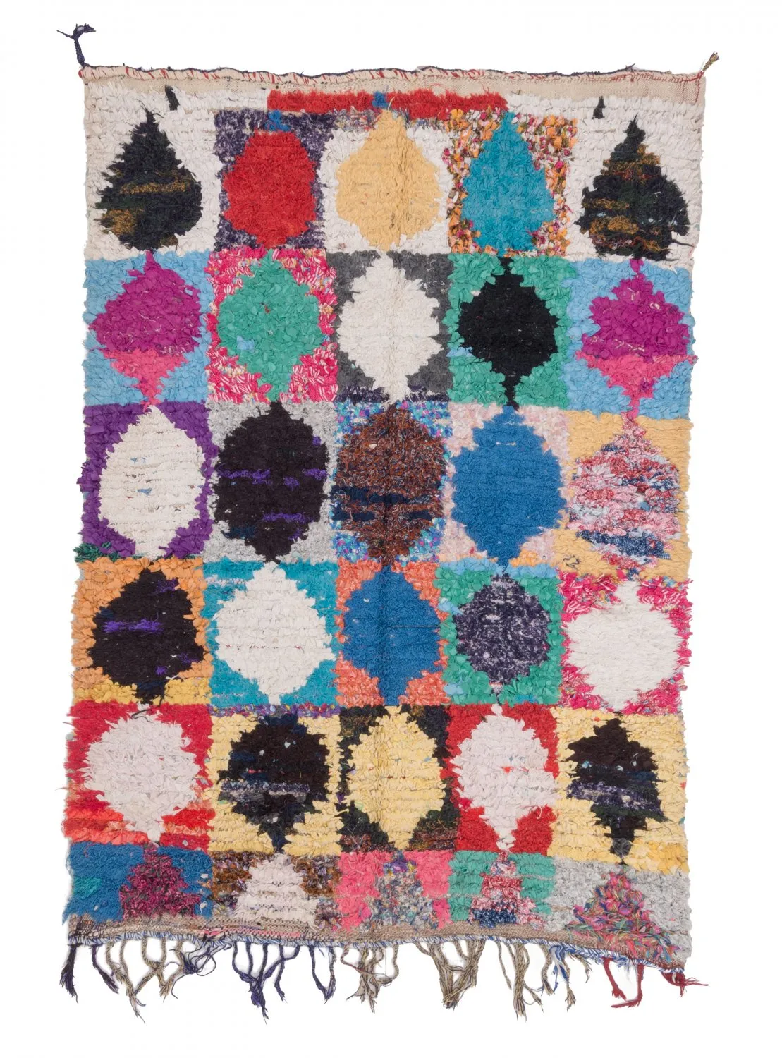 Tapete Berbere Marroquino Boucherouite 210 x 130 cm