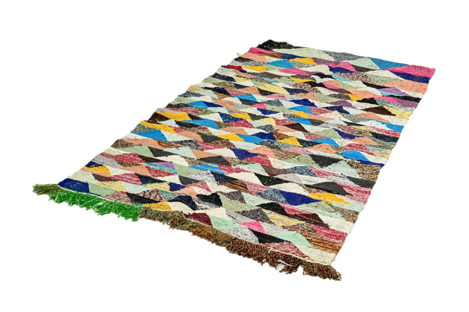 Tapete Berbere Marroquino Boucherouite 125 x 225 cm