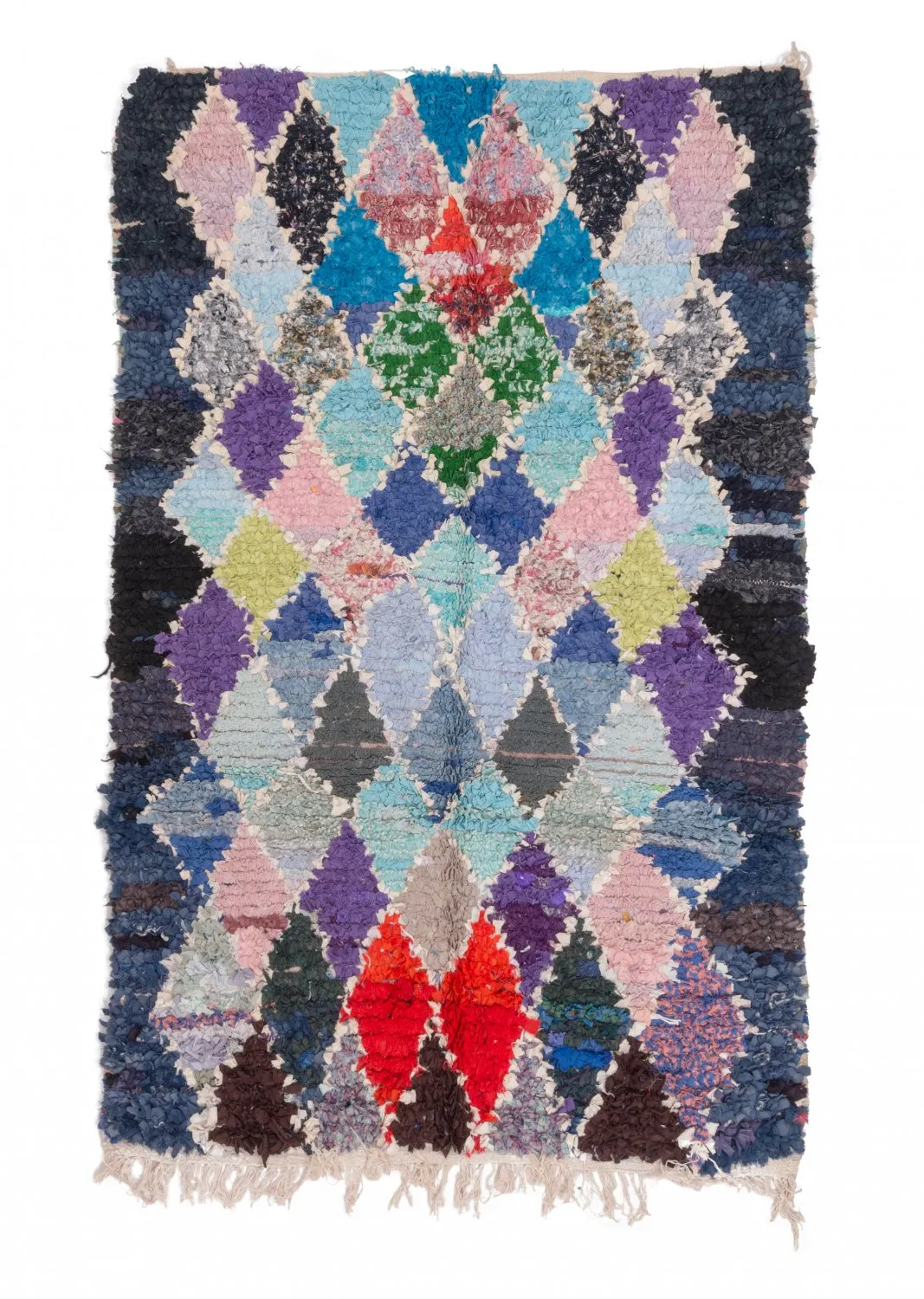 Tapete Berbere Marroquino Boucherouite 215 x 135 cm