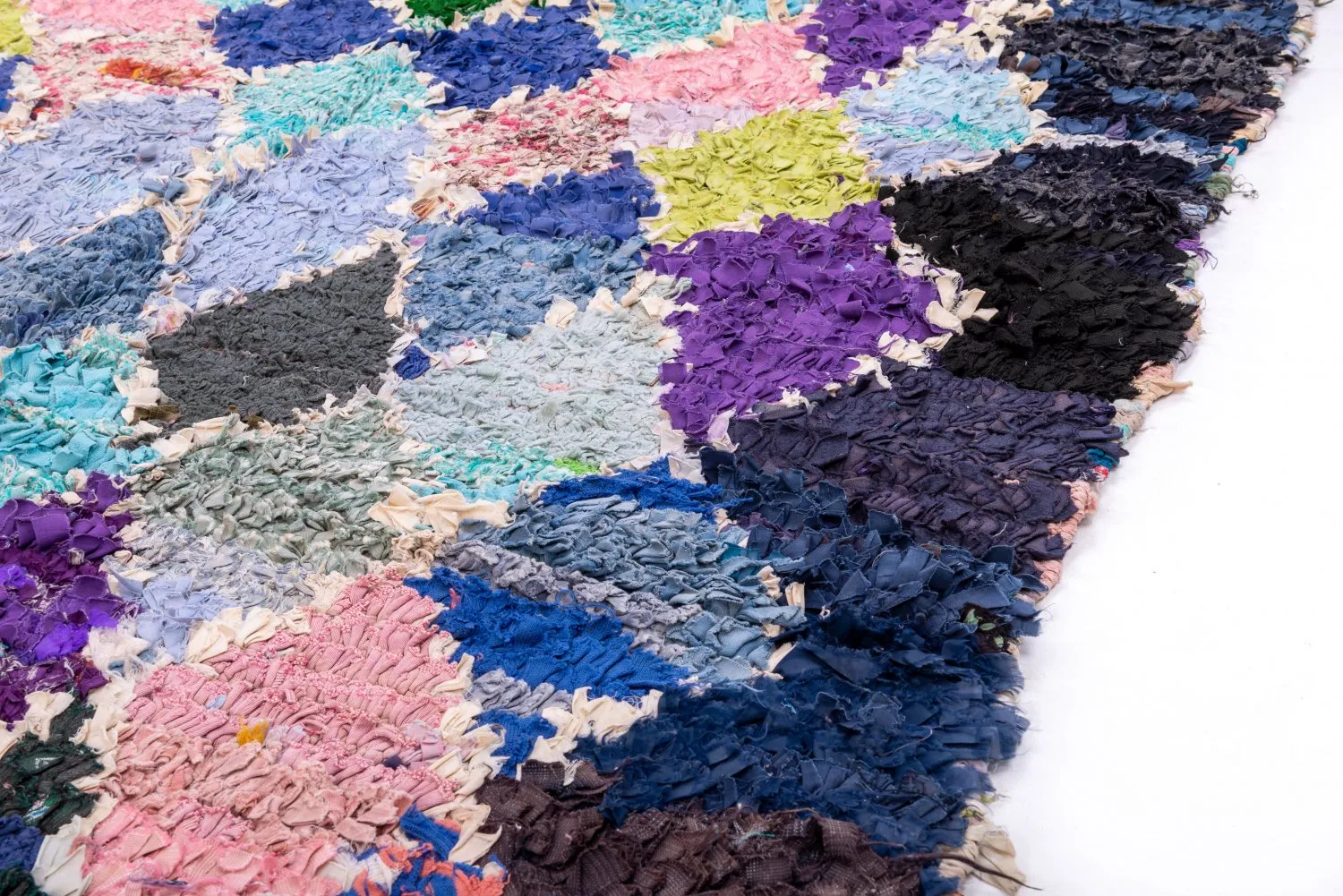 Tapete Berbere Marroquino Boucherouite 215 x 135 cm