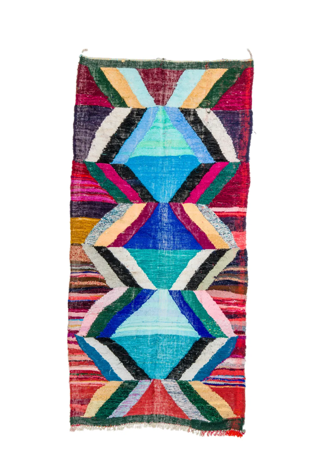 Tapete Berbere Marroquino Boucherouite 135 x 275 cm