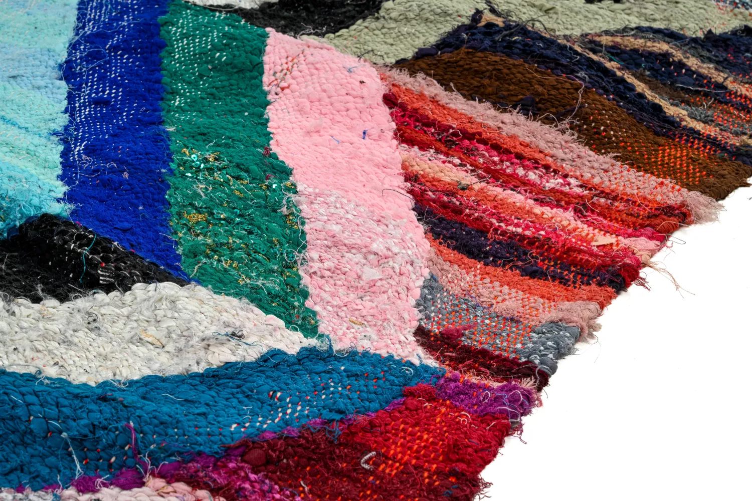 Tapete Berbere Marroquino Boucherouite 135 x 275 cm