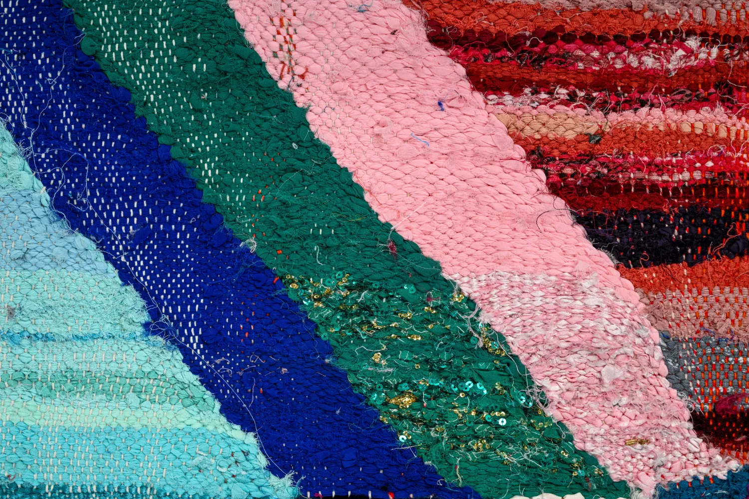 Tapete Berbere Marroquino Boucherouite 135 x 275 cm