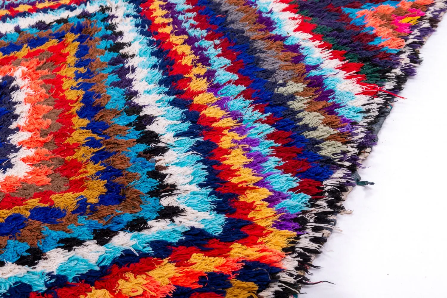 Tapete Berbere Marroquino Boucherouite 210 x 140 cm