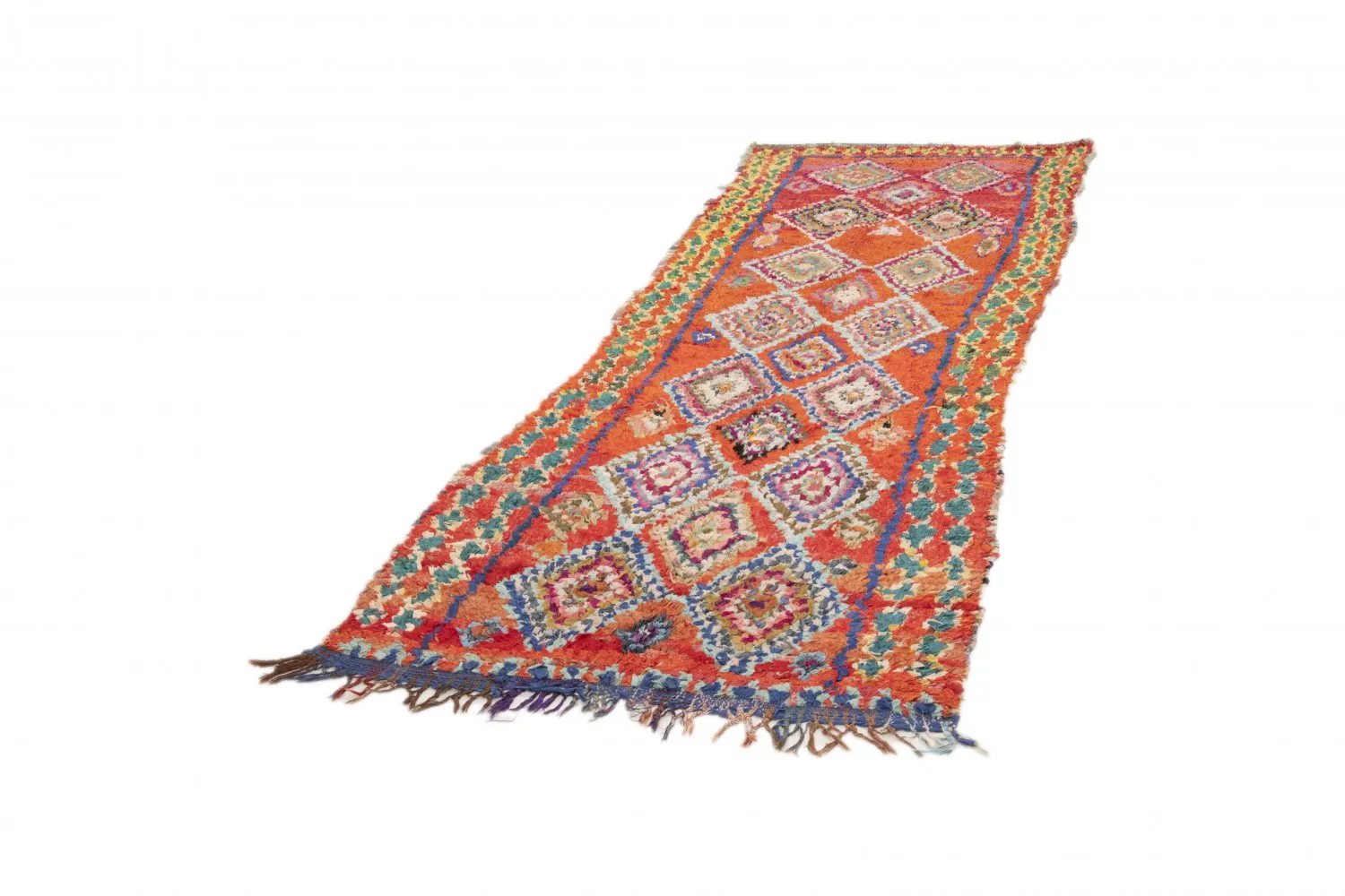 Tapete Berbere Marroquino Boucherouite 285 x 100 cm