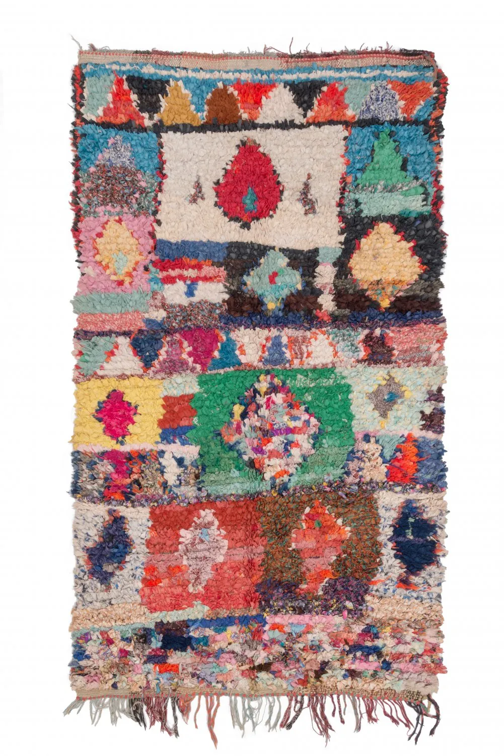Tapete Berbere Marroquino Boucherouite 255 x 145 cm