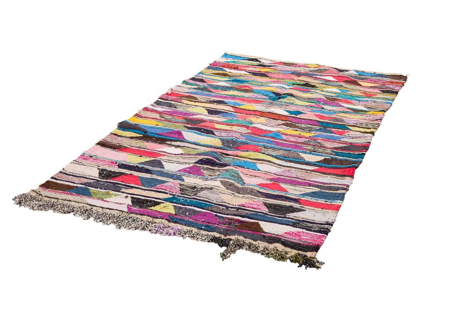 Tapete Berbere Marroquino Boucherouite 130 x 225 cm